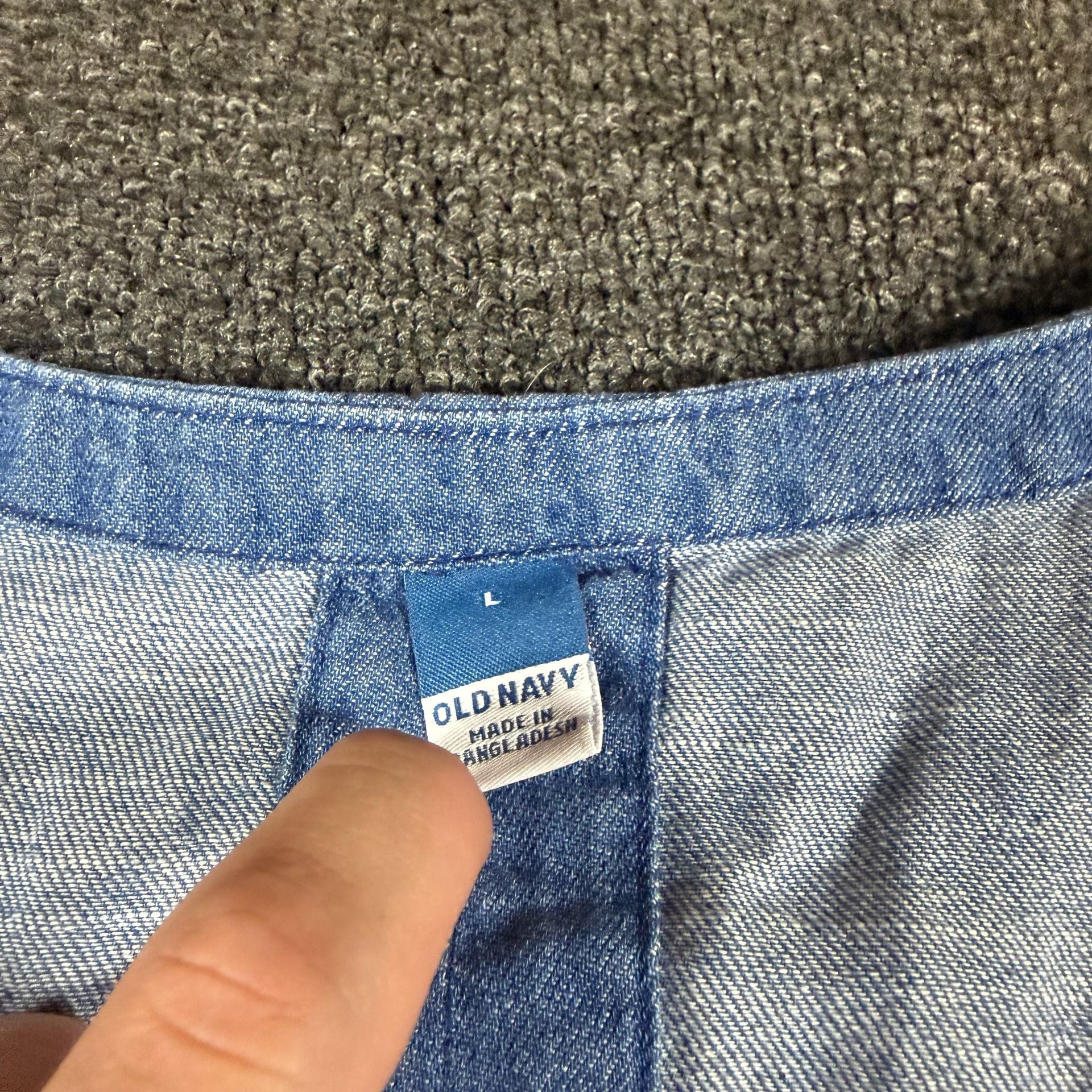 Old Navy Modern Chambray Denim Shift Dress L 3
