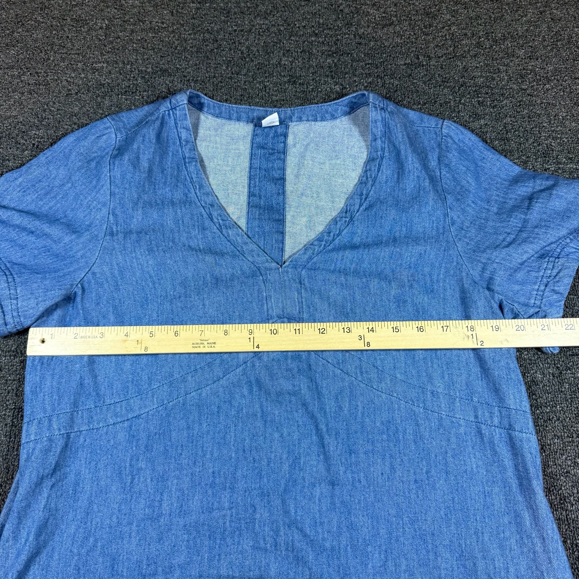 Old Navy Modern Chambray Denim Shift Dress L 4