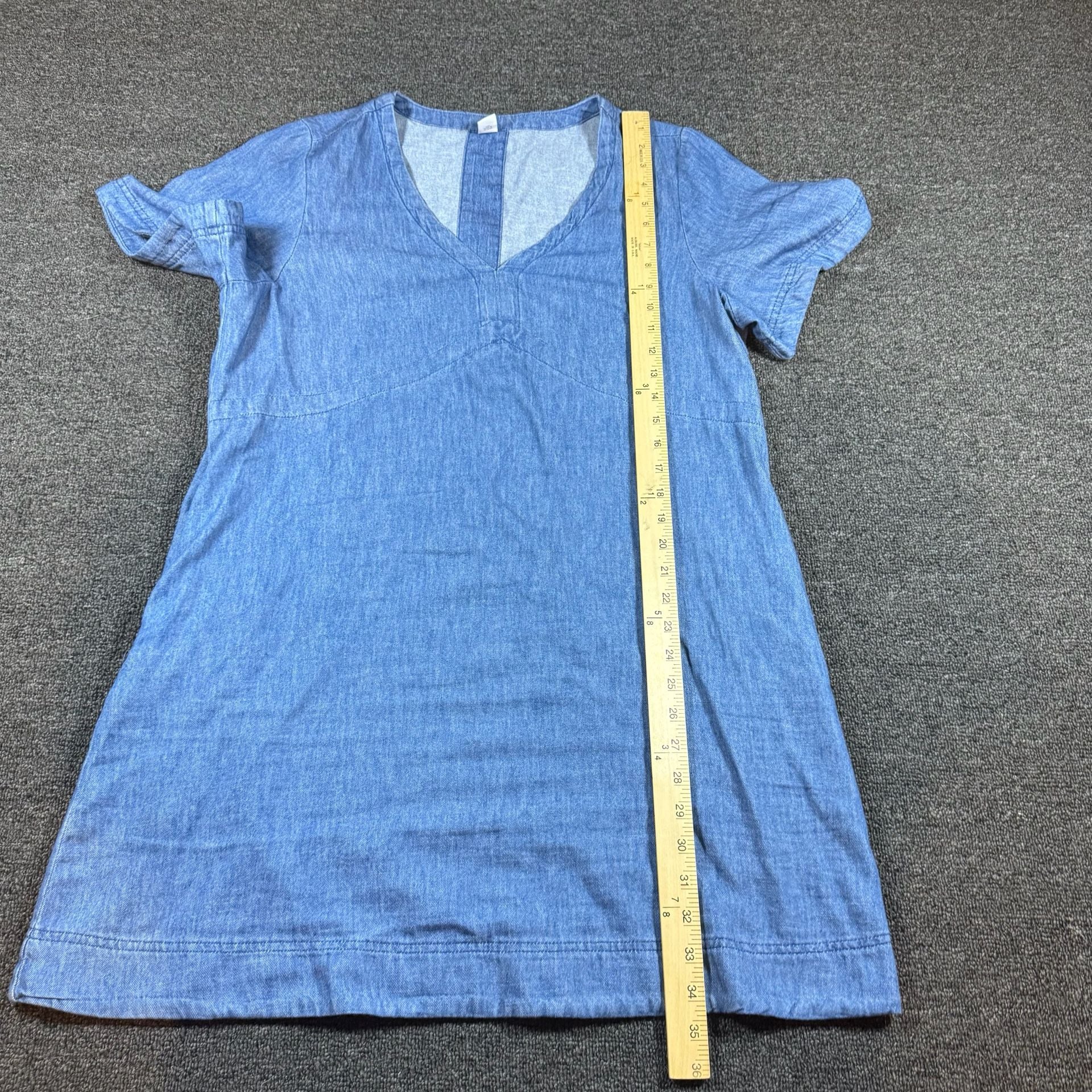 Old Navy Modern Chambray Denim Shift Dress L 5