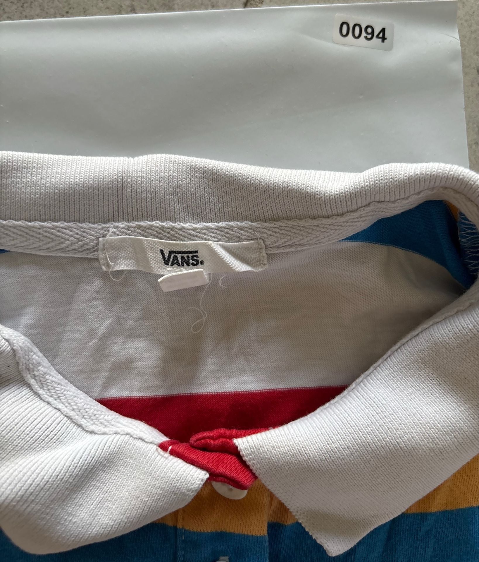 Vans Striped Polo Shirt Multi Color Short Sleeve 8