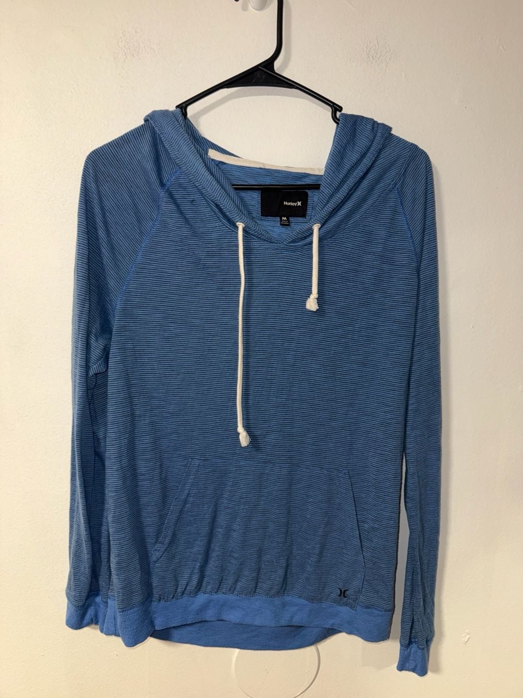 Hurley Striped Hoodie Size M Blue 2