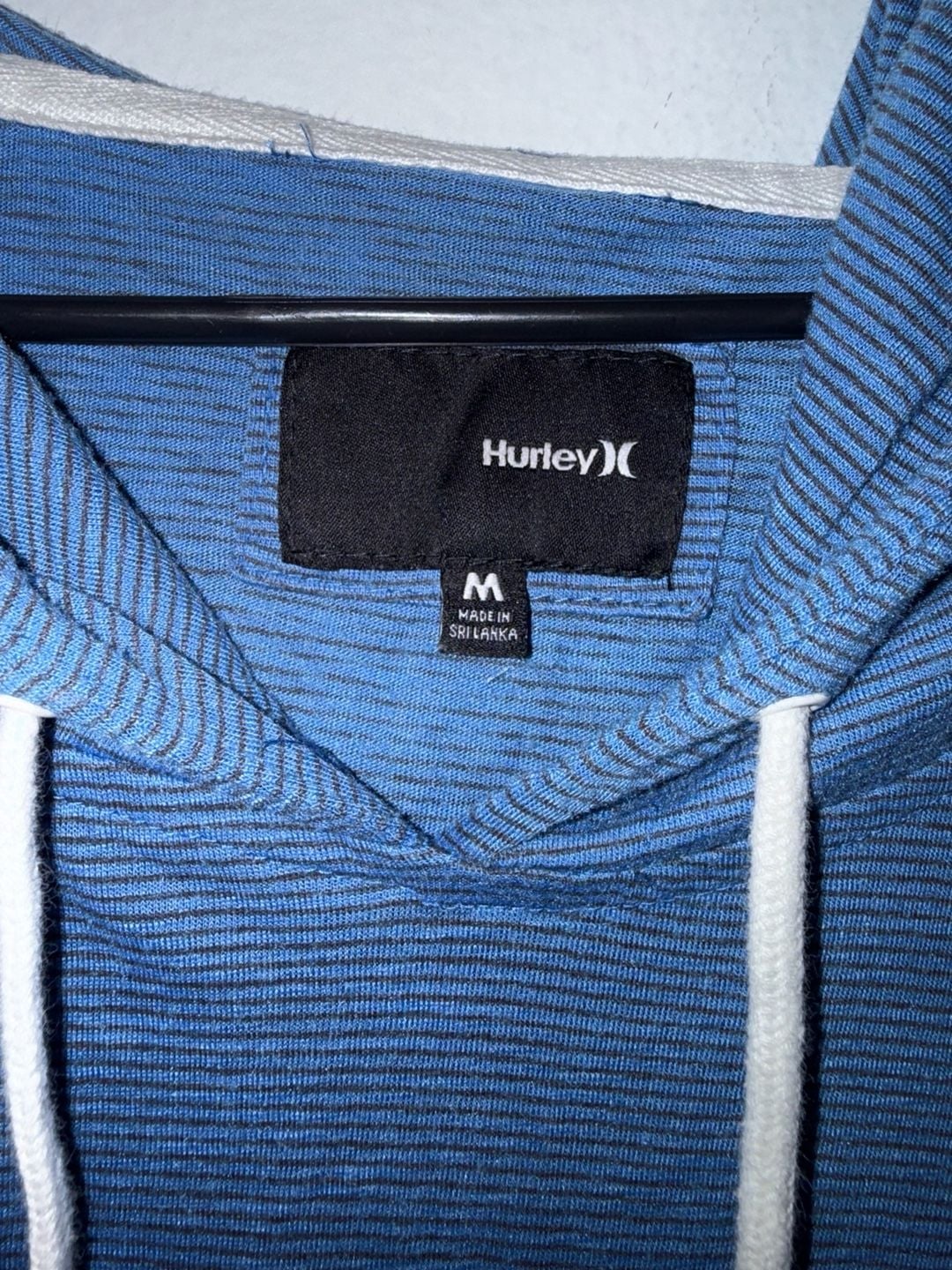 Hurley Striped Hoodie Size M Blue 4