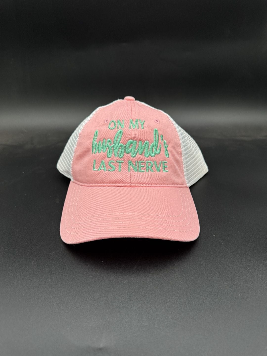 Richardson 111 Trucker Hat Small Pink On My Husband's Last Nerve 2