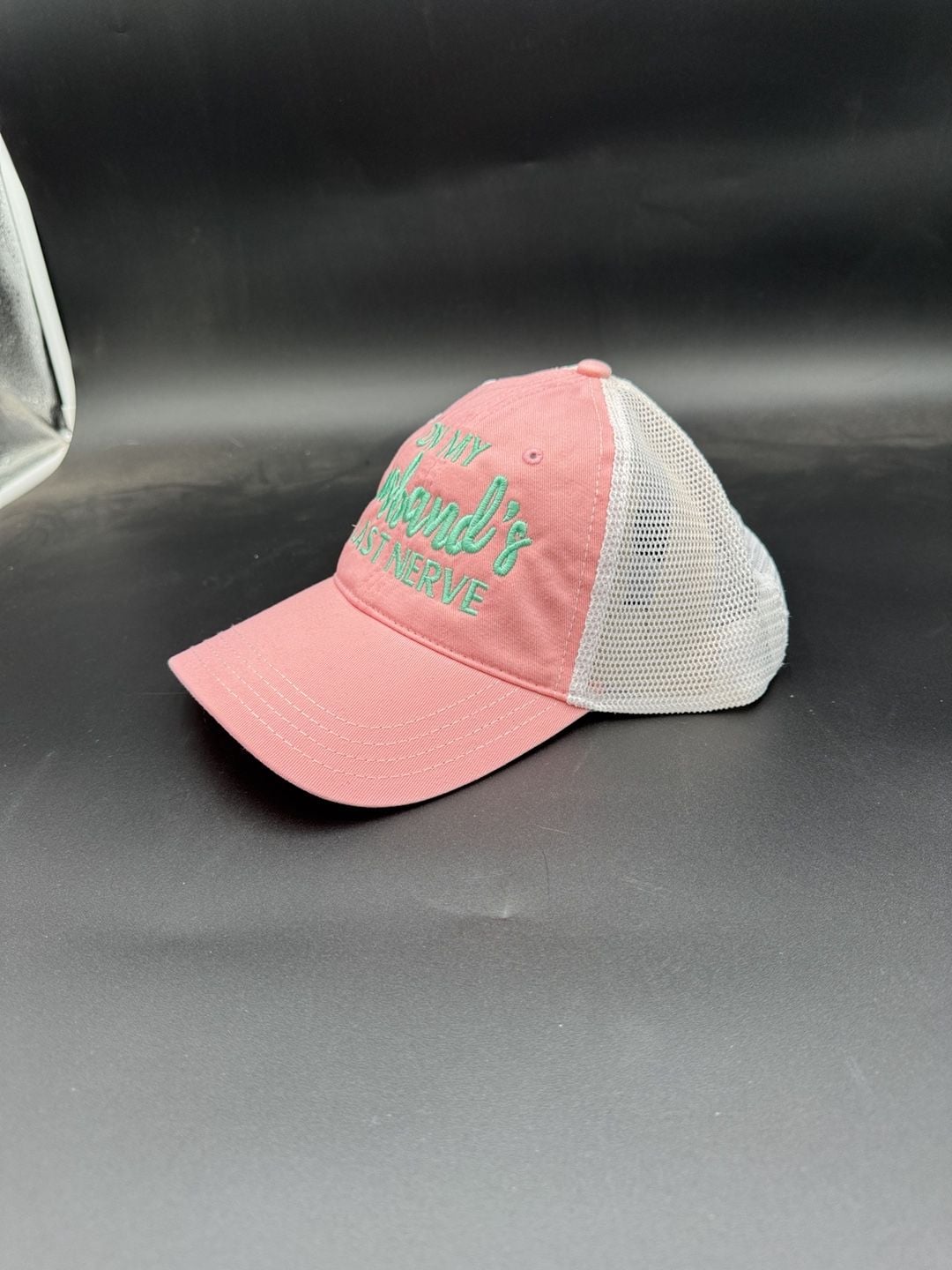 Richardson 111 Trucker Hat Small Pink On My Husband's Last Nerve 3