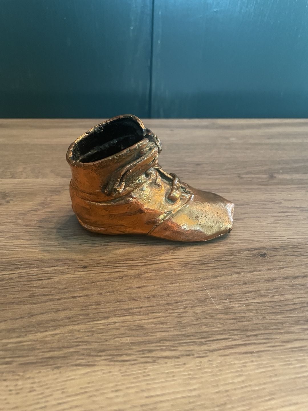 Vintage Bronzed Baby Shoe Marguerite E. Paull 21 Bronze Figurine 2