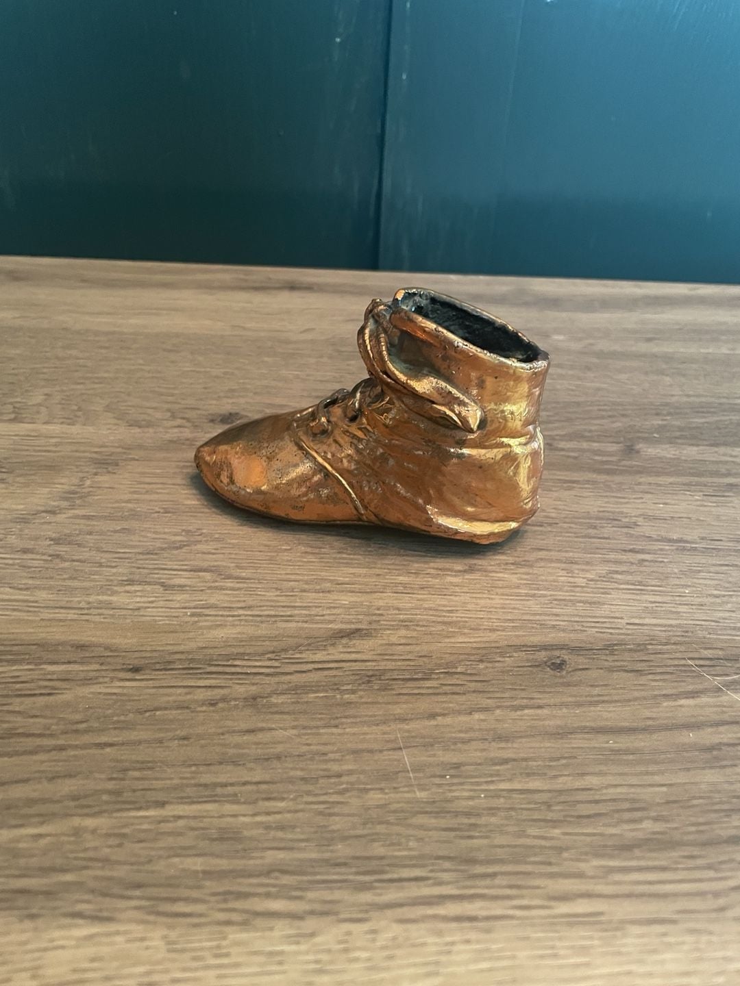 Vintage Bronzed Baby Shoe Marguerite E. Paull 21 Bronze Figurine 3