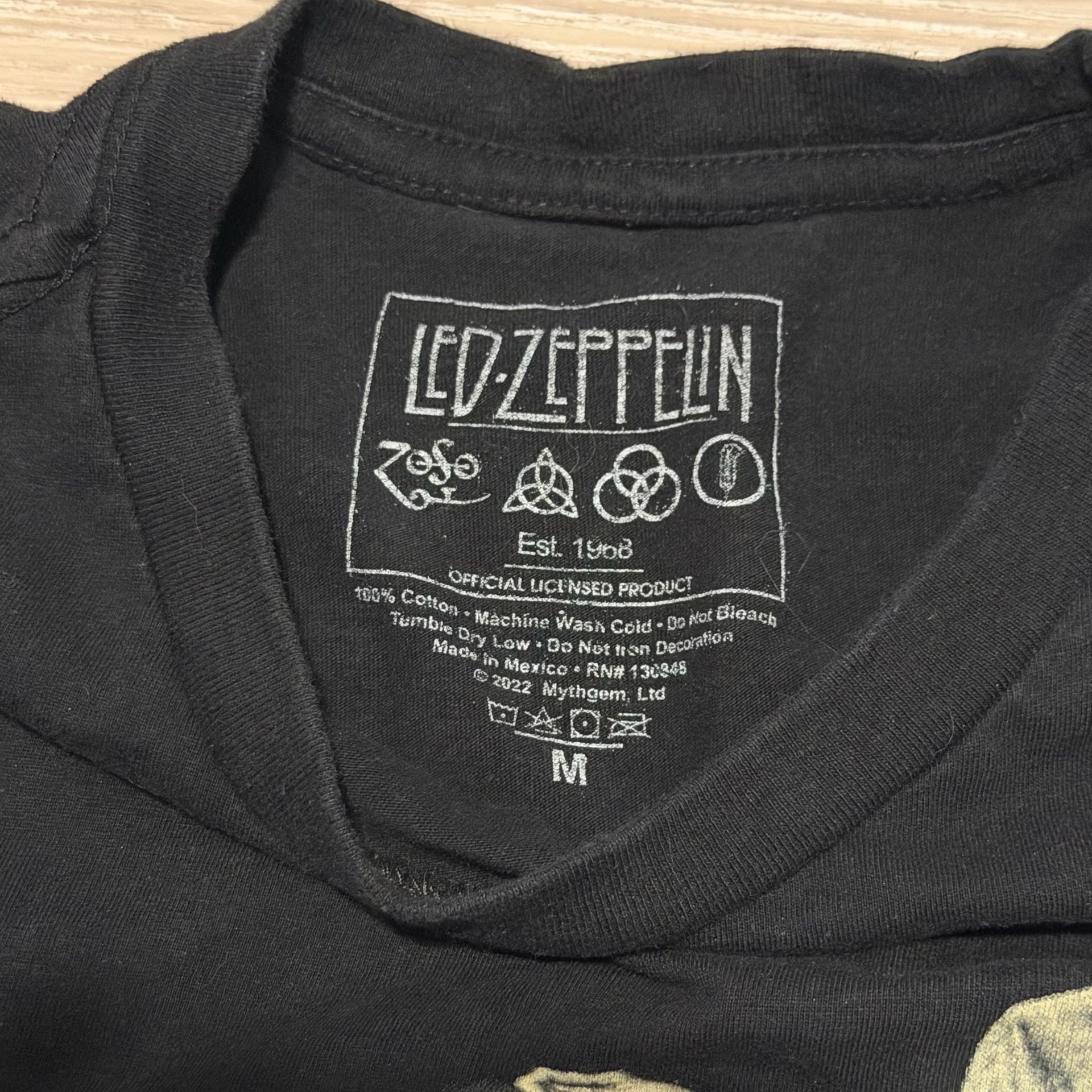 Led Zeppelin Hermit Band T-Shirt Black 4