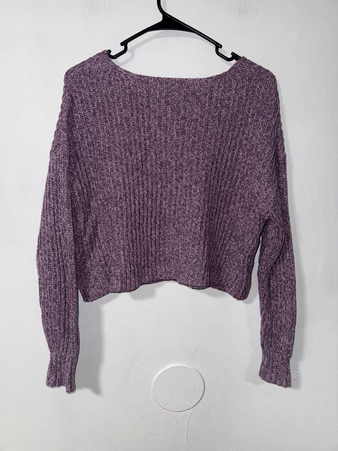 American Eagle Knit Henley Sweater Purple 3