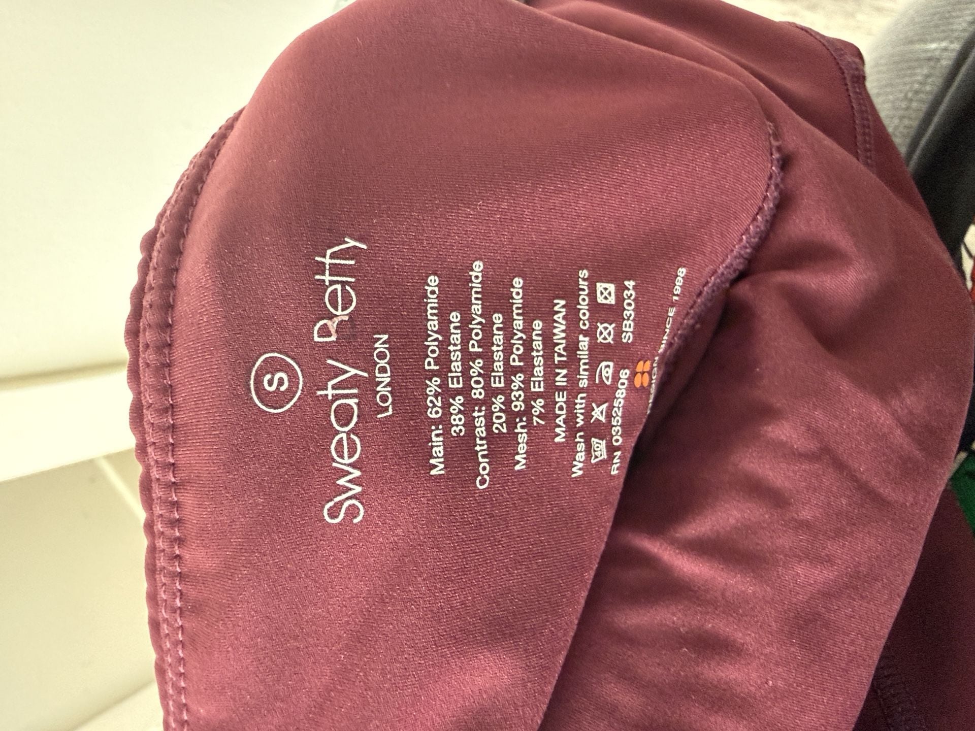 Sweaty Betty Leggings Size S Burgundy Athletic Pants 4