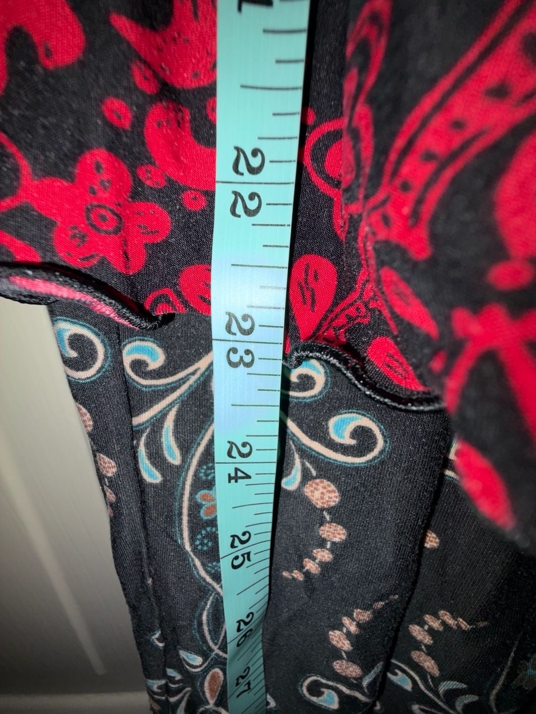 Studio Donatella Top & Pants Set Size S Red Black Floral 6