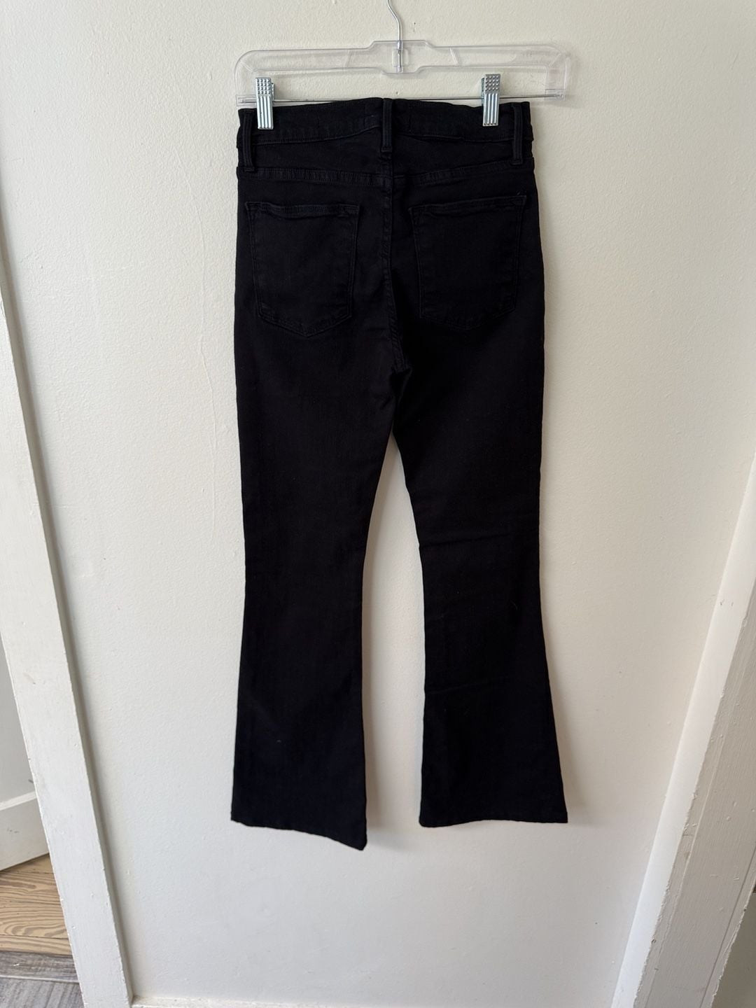 FRAME Le High Flare Jeans Size 24 Black Denim 3
