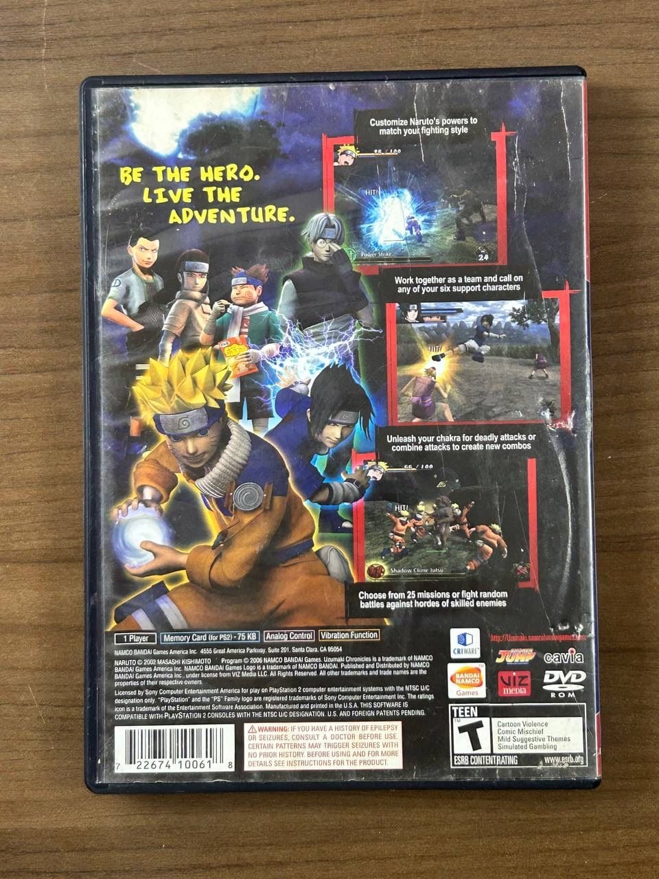 Naruto Uzumaki Chronicles PS2 PlayStation 2 2006 Game Disc Case With Manual 3