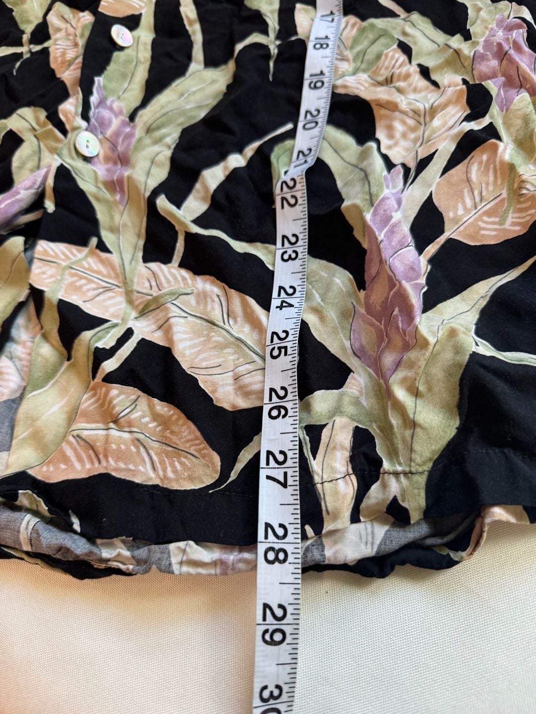 Black Tropical Floral Hawaiian Aloha Shirt Coastal Grandpa Resort Men's Size L 6