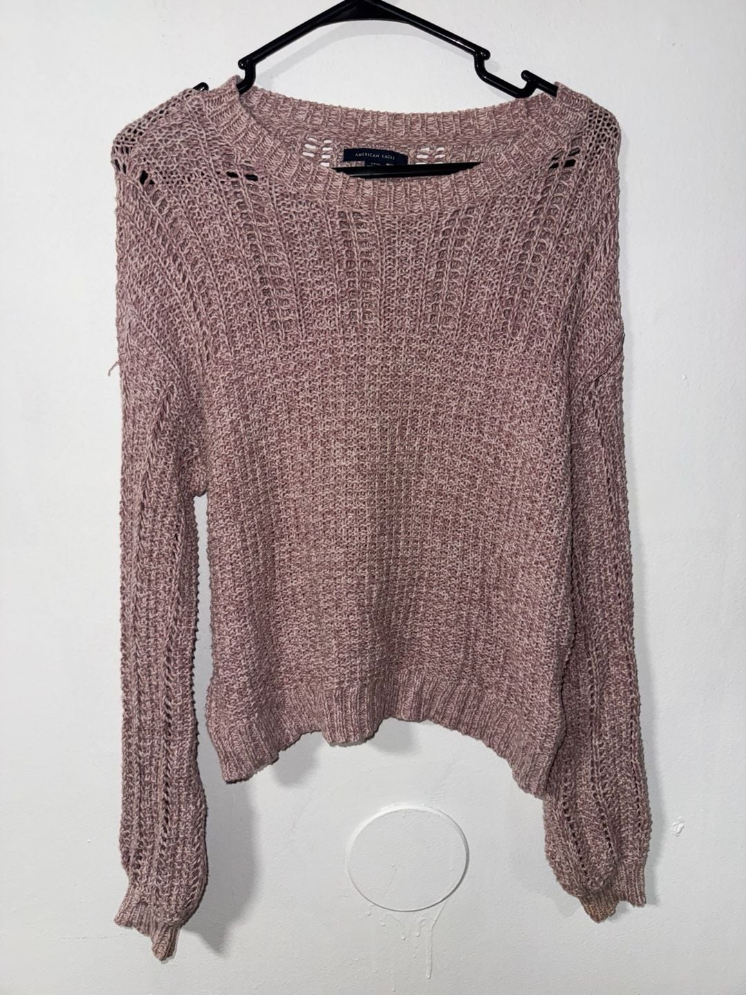 American Eagle Knit Sweater Size S Mauve 2