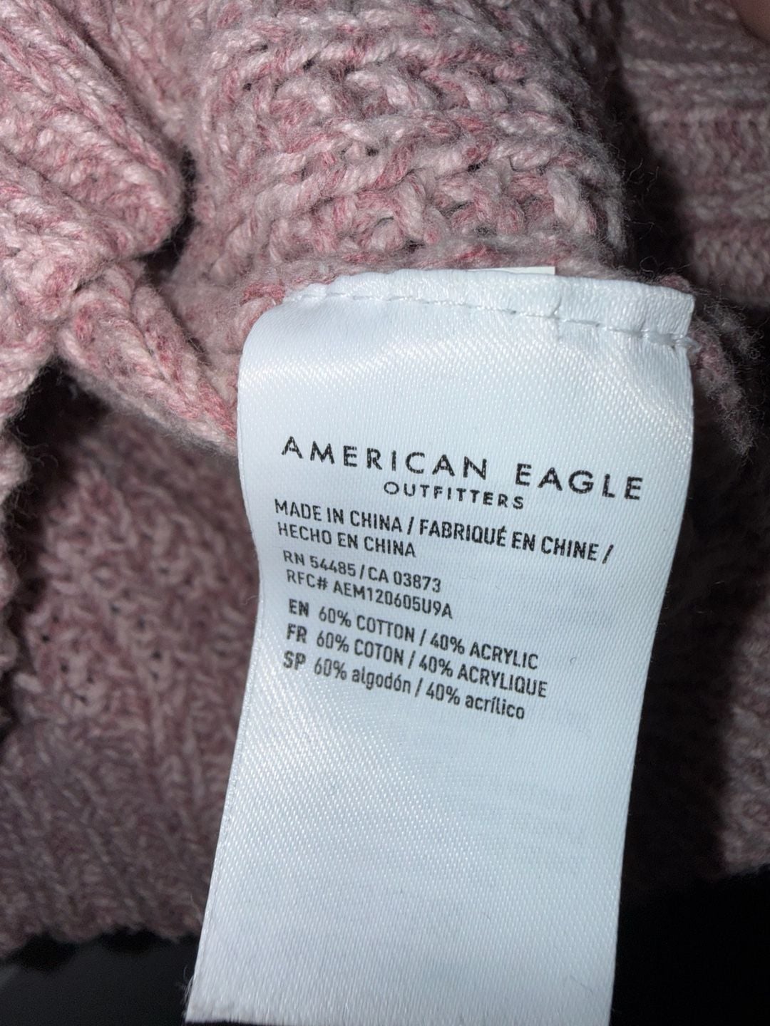 American Eagle Knit Sweater Size S Mauve 5
