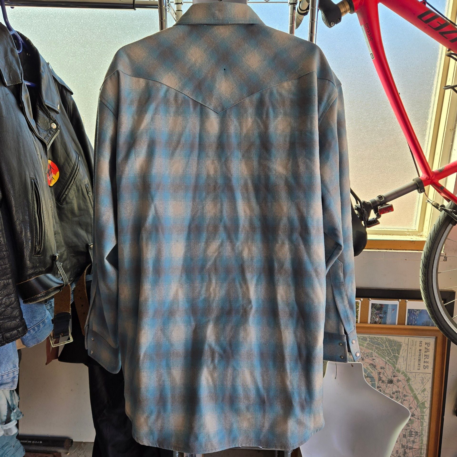 Pendleton Canyon Western Shirt Size XXL Blue Plaid Wool 4