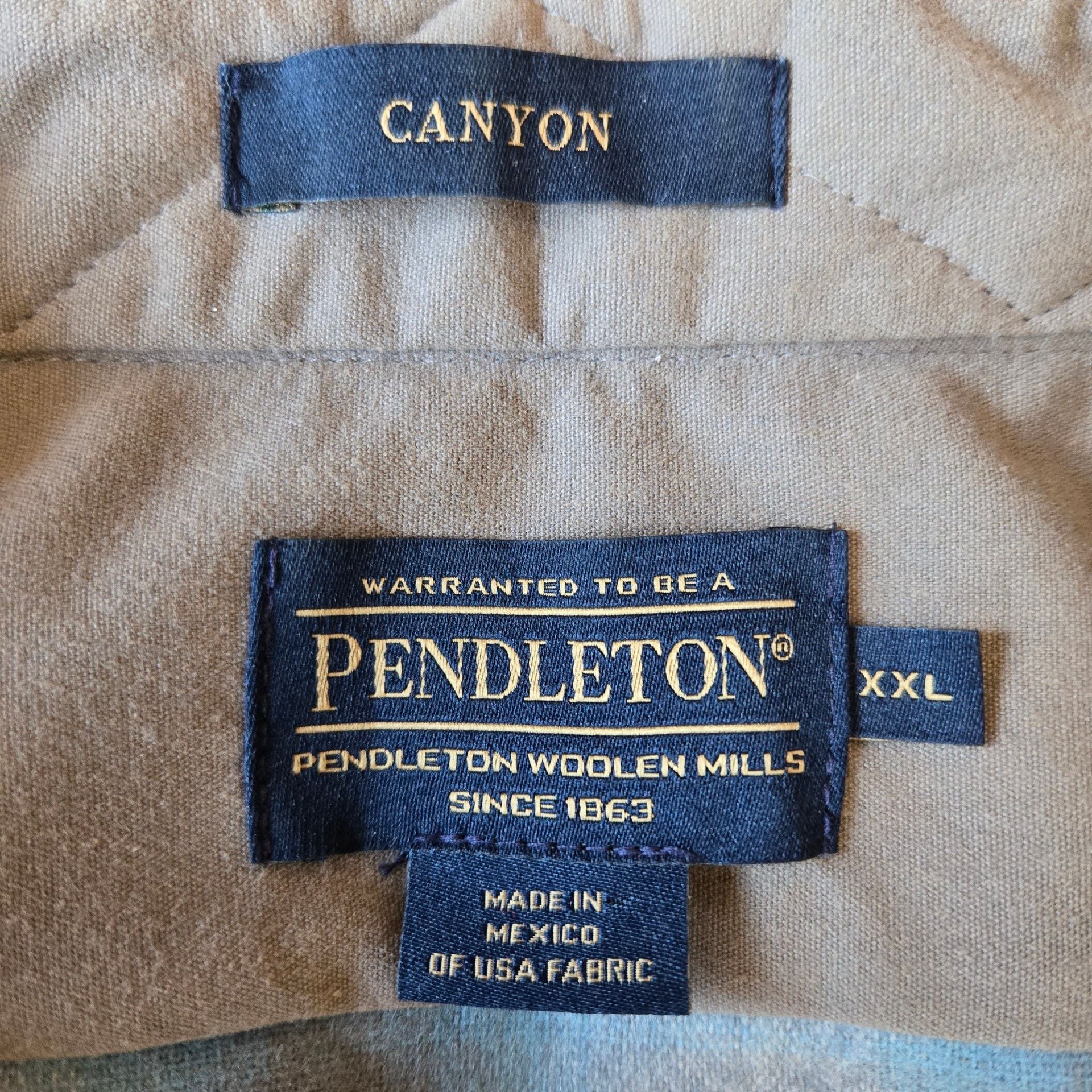 Pendleton Canyon Western Shirt Size XXL Blue Plaid Wool 5