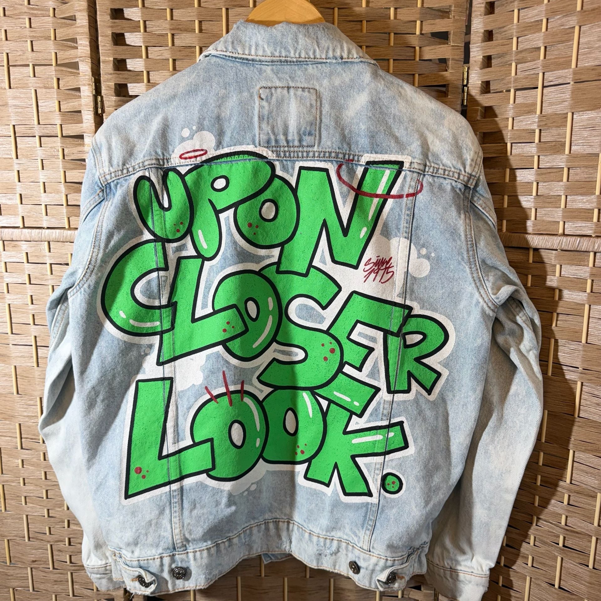 Zara Denim Jacket Size S Light Wash Thirst For Adventure 7