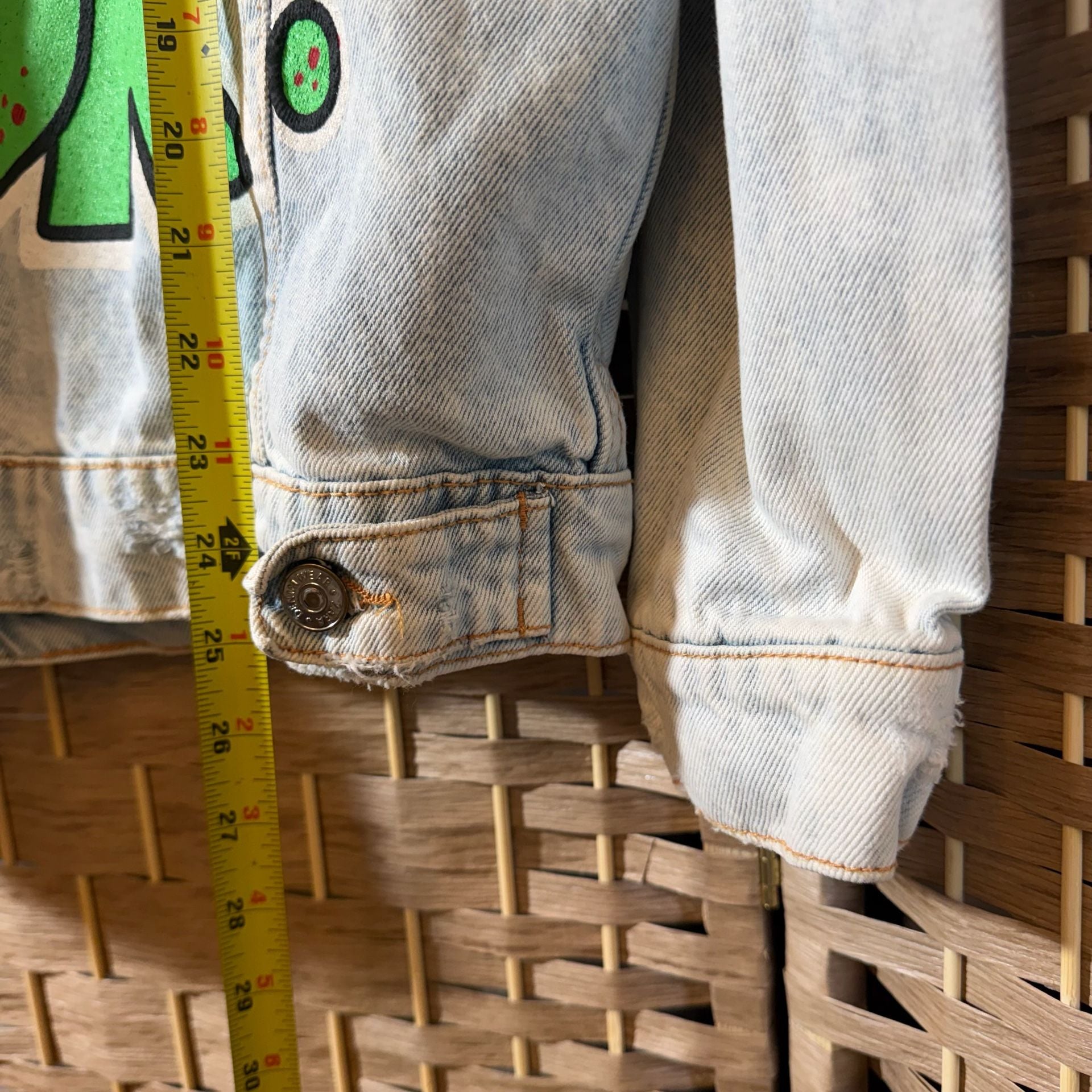 Zara Denim Jacket Size S Light Wash Thirst For Adventure 9