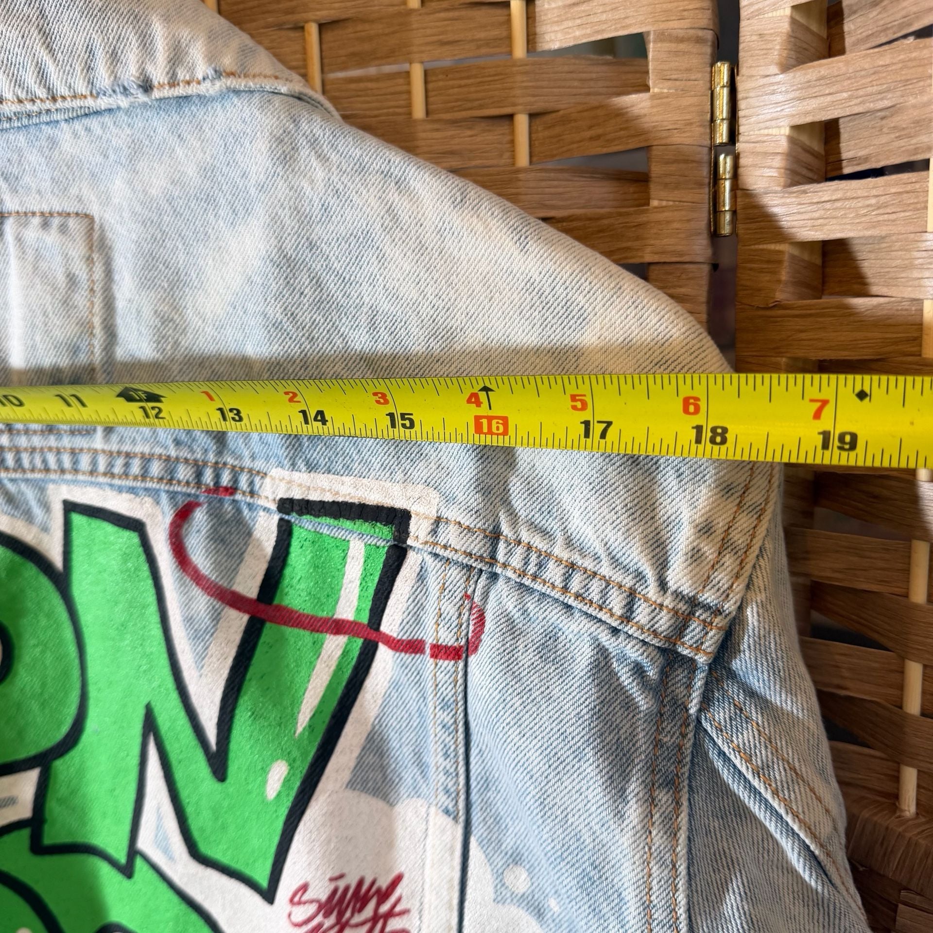 Zara Denim Jacket Size S Light Wash Thirst For Adventure 10