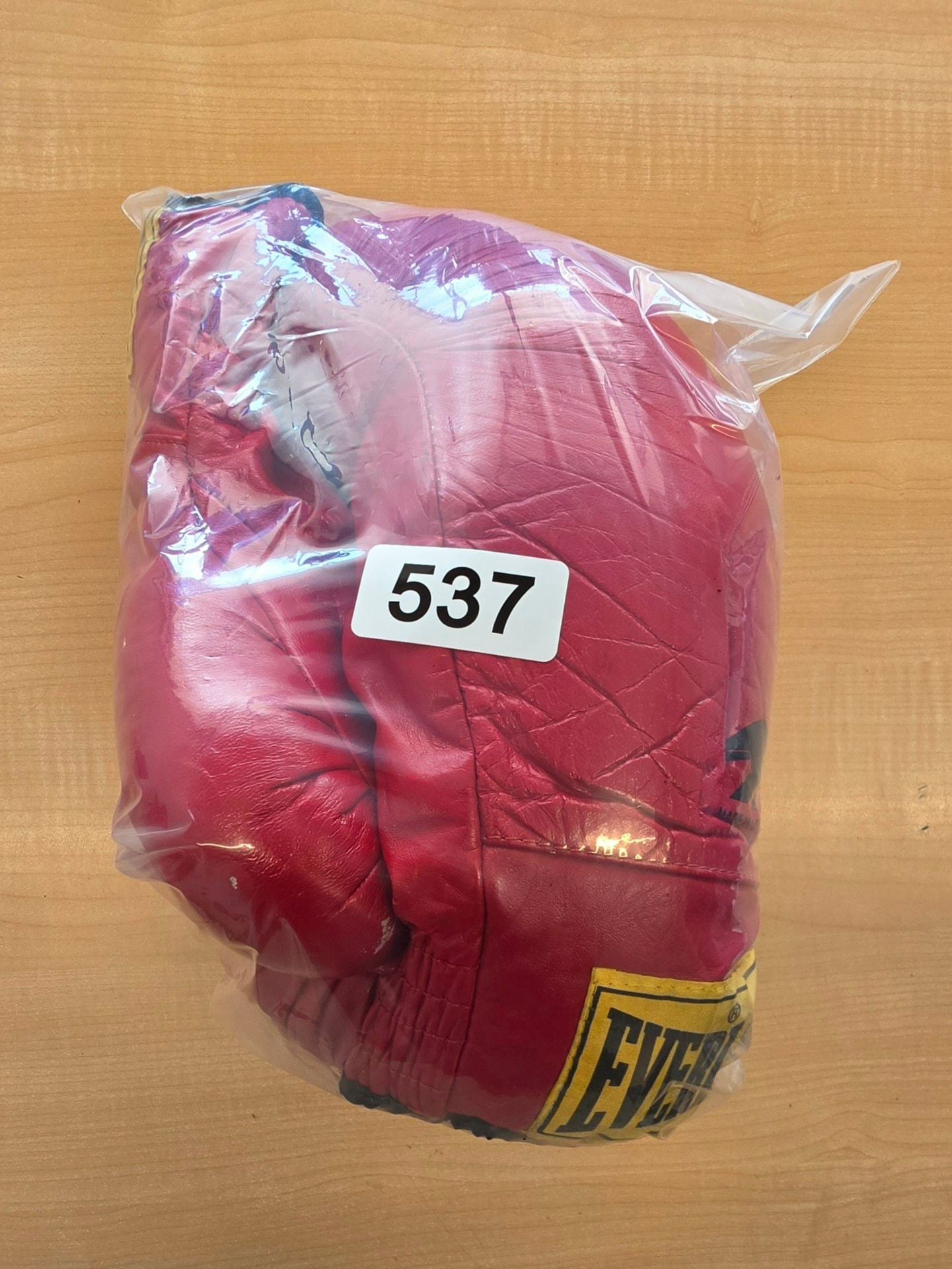 Vintage Everlast Boxing Gloves 16 oz Red Leather 537 5