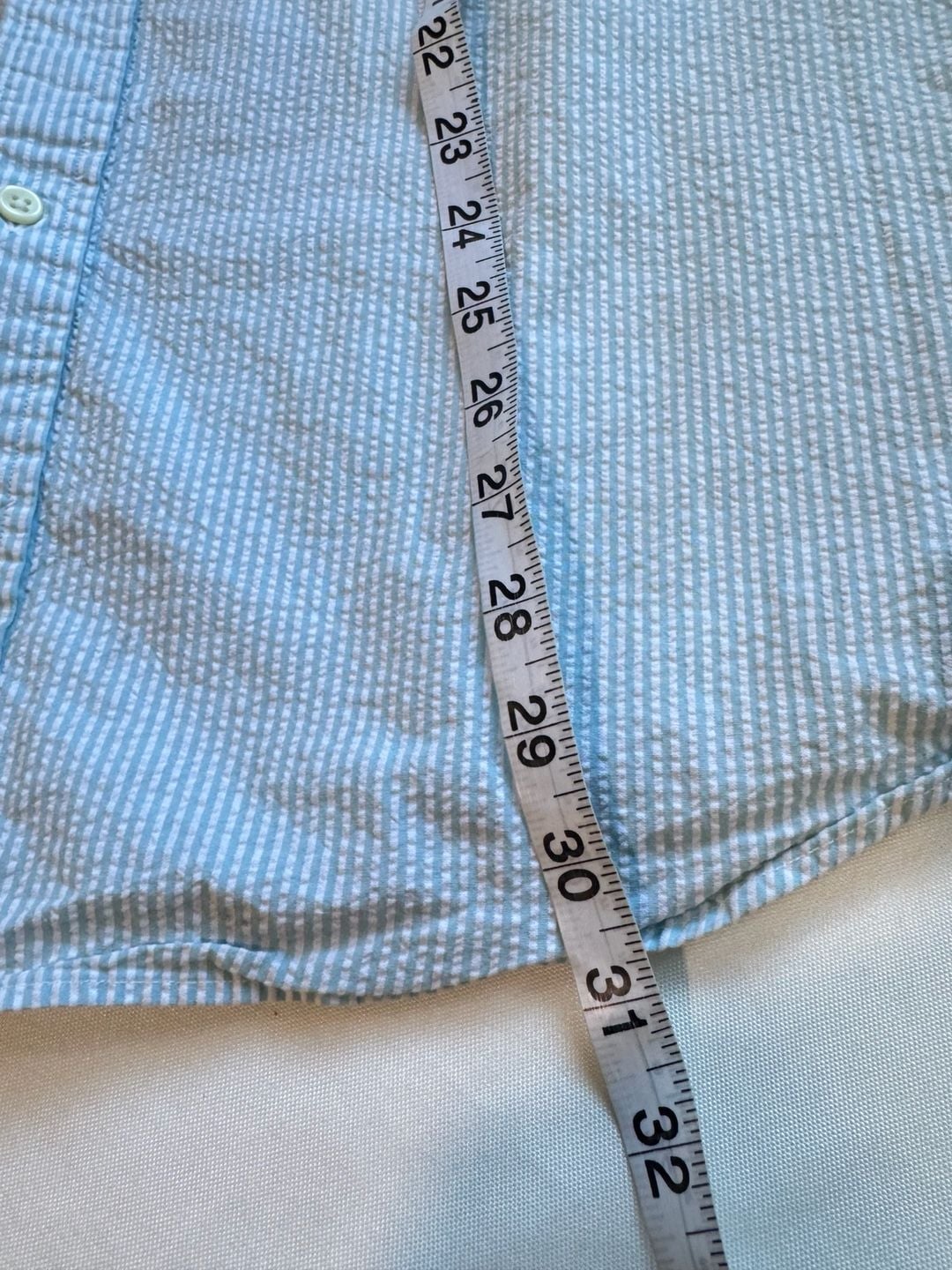 Ralph Lauren Seersucker Striped Short Sleeve Button Down Preppy Coastal Size XXL 8