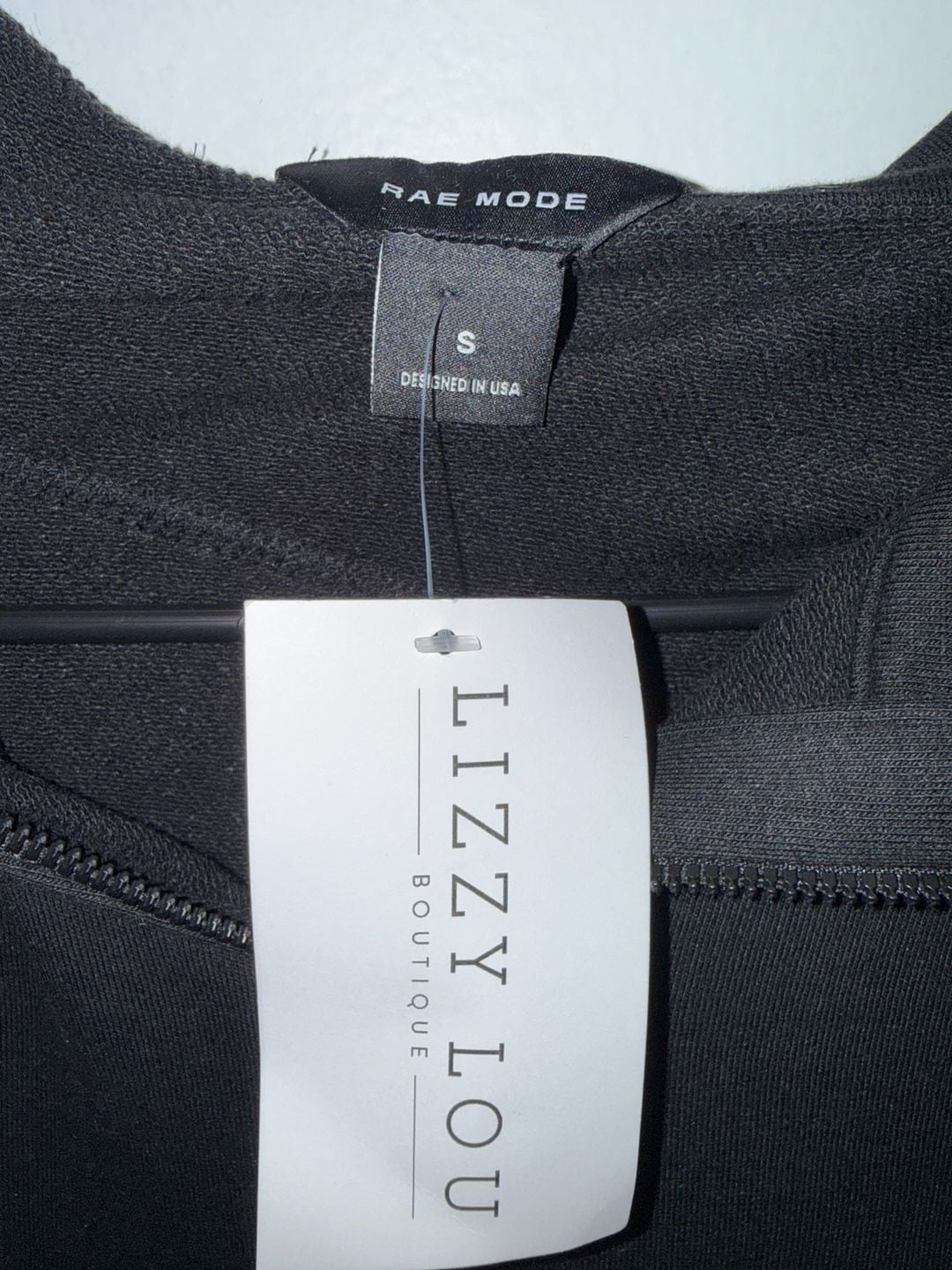 NWT Rae Mode 1/4 Zip Cropped Hoodie Black Size S 4