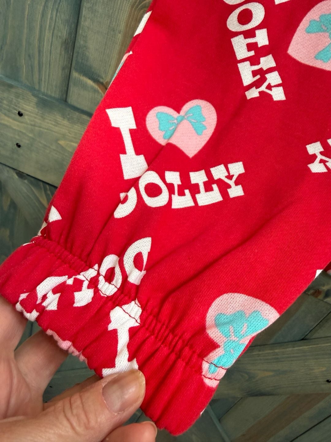 Dolly Parton Sweatpants Size M Red I Love Dolly Print Joggers 4