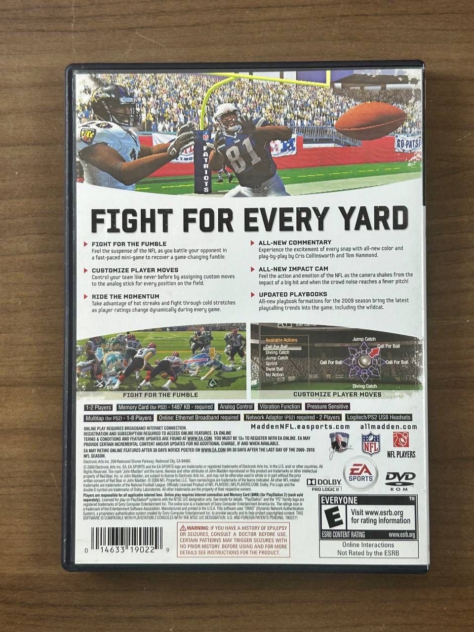 Madden NFL 10 Sony PlayStation 2 PS2 2009 Football Game With Manual 3