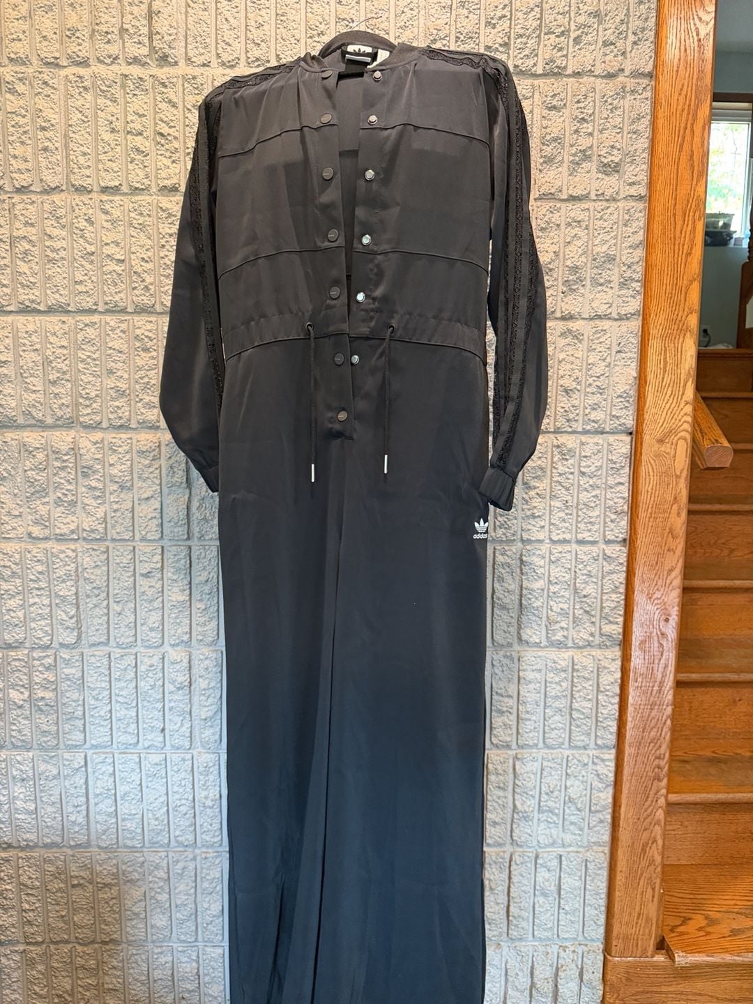 923 Adidas Originals Jumpsuit Size S Black Track Suit 2