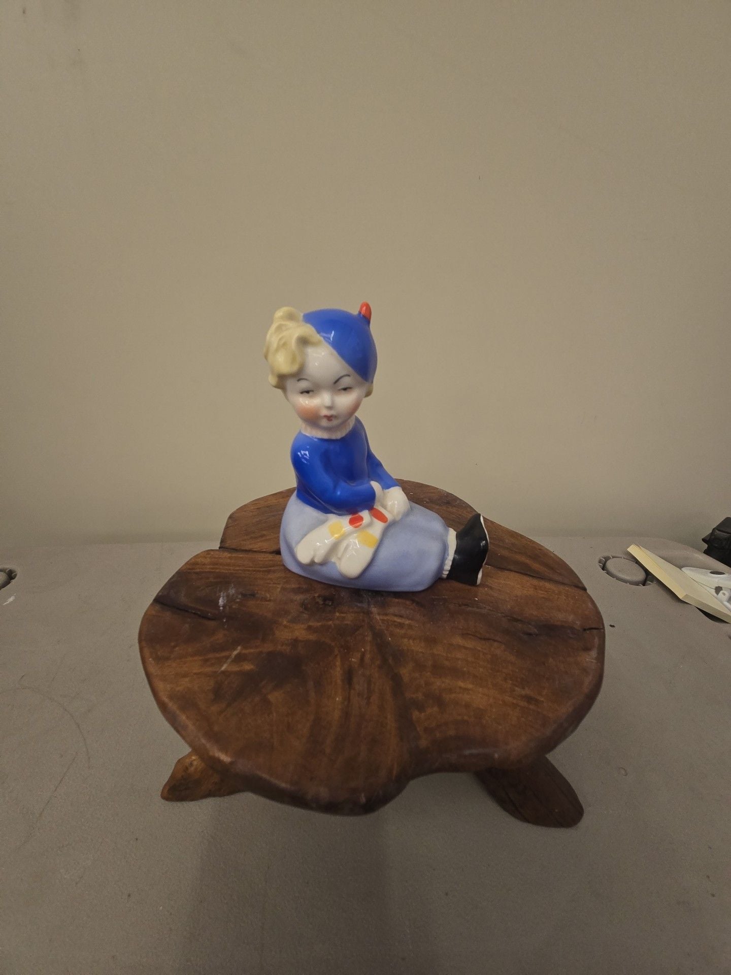 Vintage Ceramic Girl Figurine Made In Czechoslovakia 1