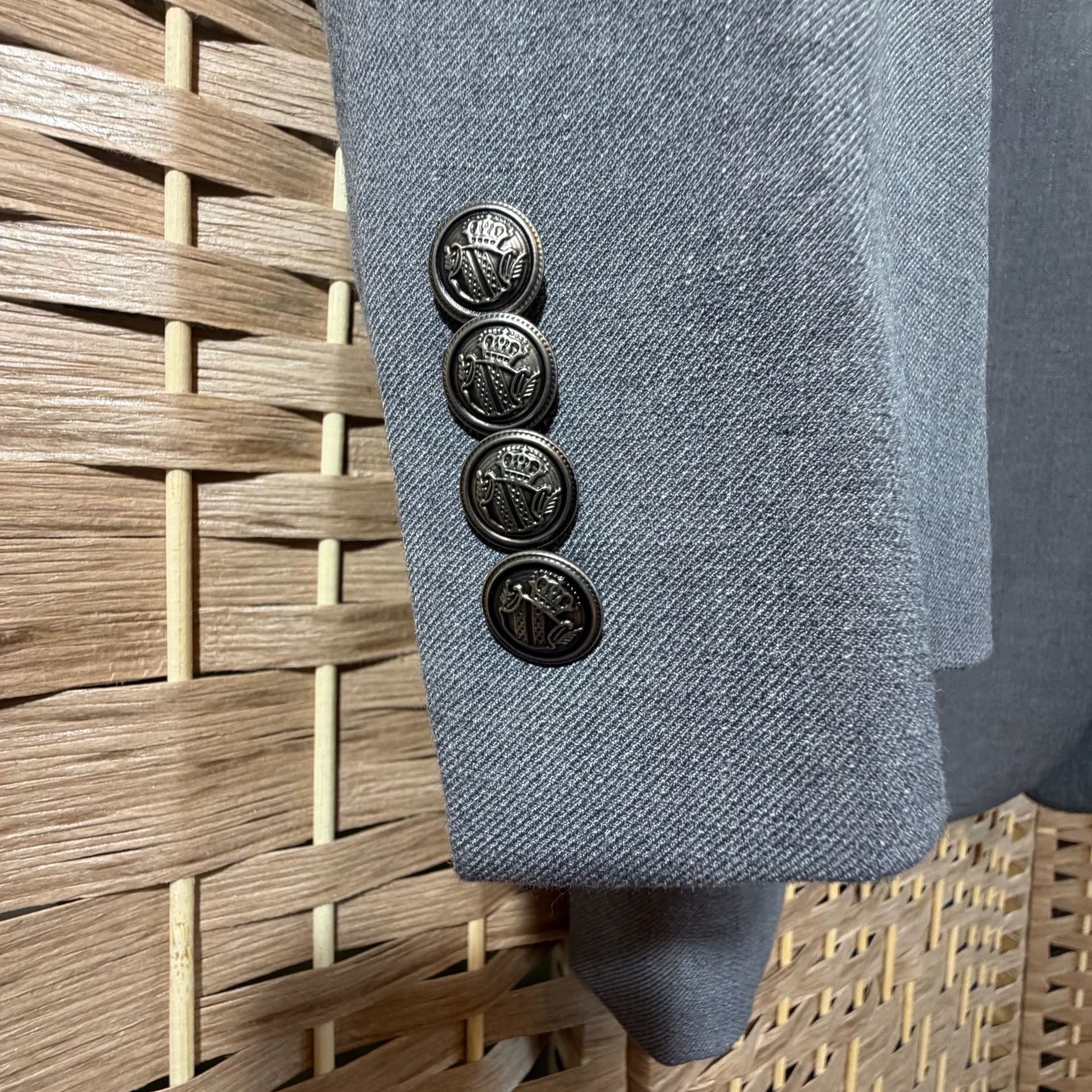 Alan Flusser Gray Blazer Sport Coat Jacket Size Unknown 4
