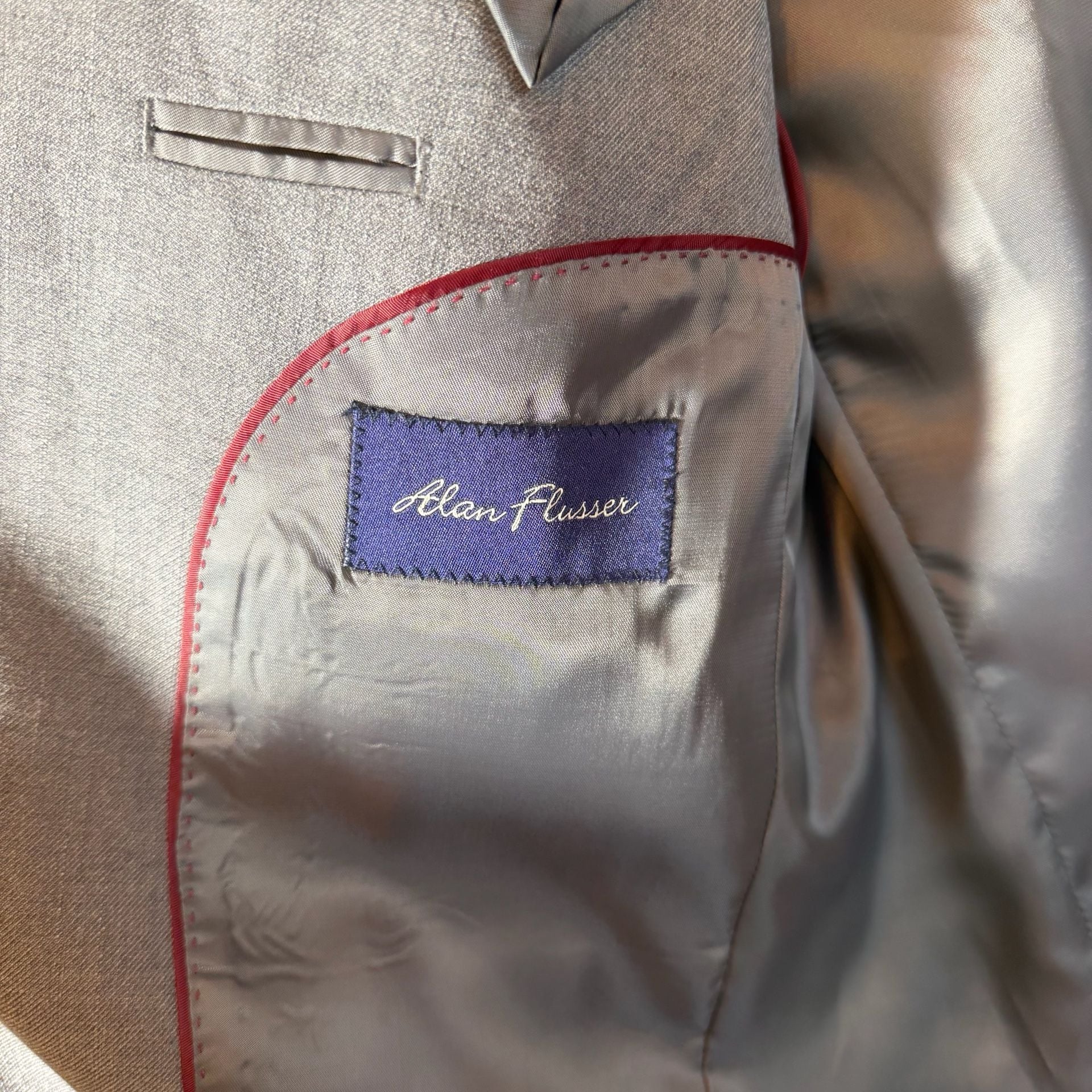 Alan Flusser Gray Blazer Sport Coat Jacket Size Unknown 7
