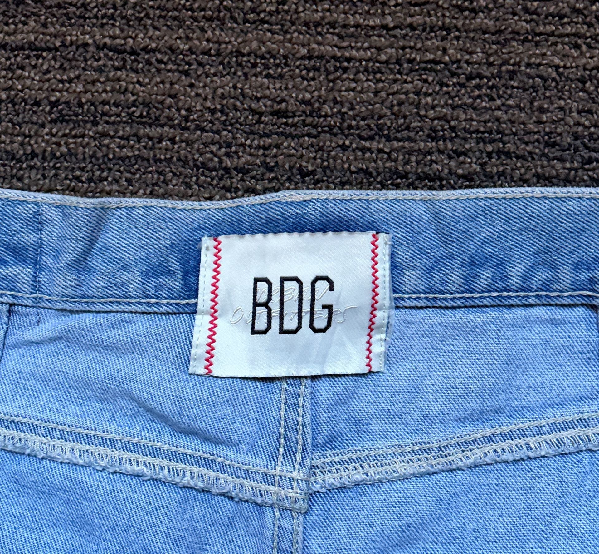 BDG Skate Fit Cargo Jeans Size 32 Light Wash Denim Utility Pants 3