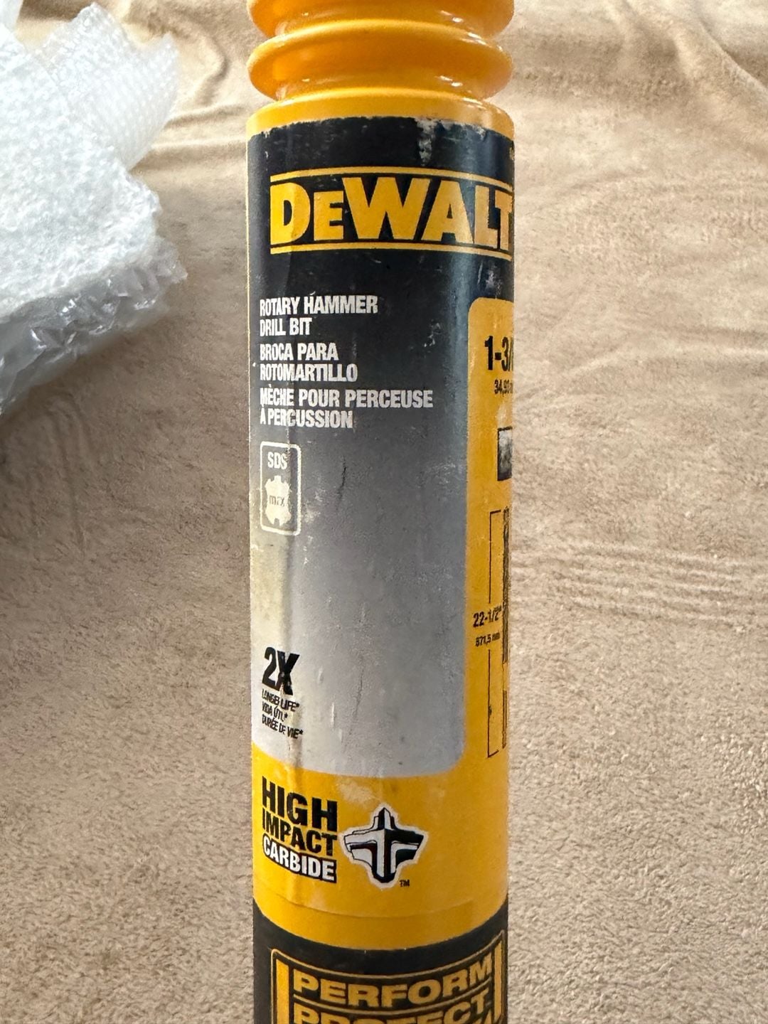 DEWALT sds Max Rotary Hammer Drill Bit 1-3/8" x 22-1/2" 1