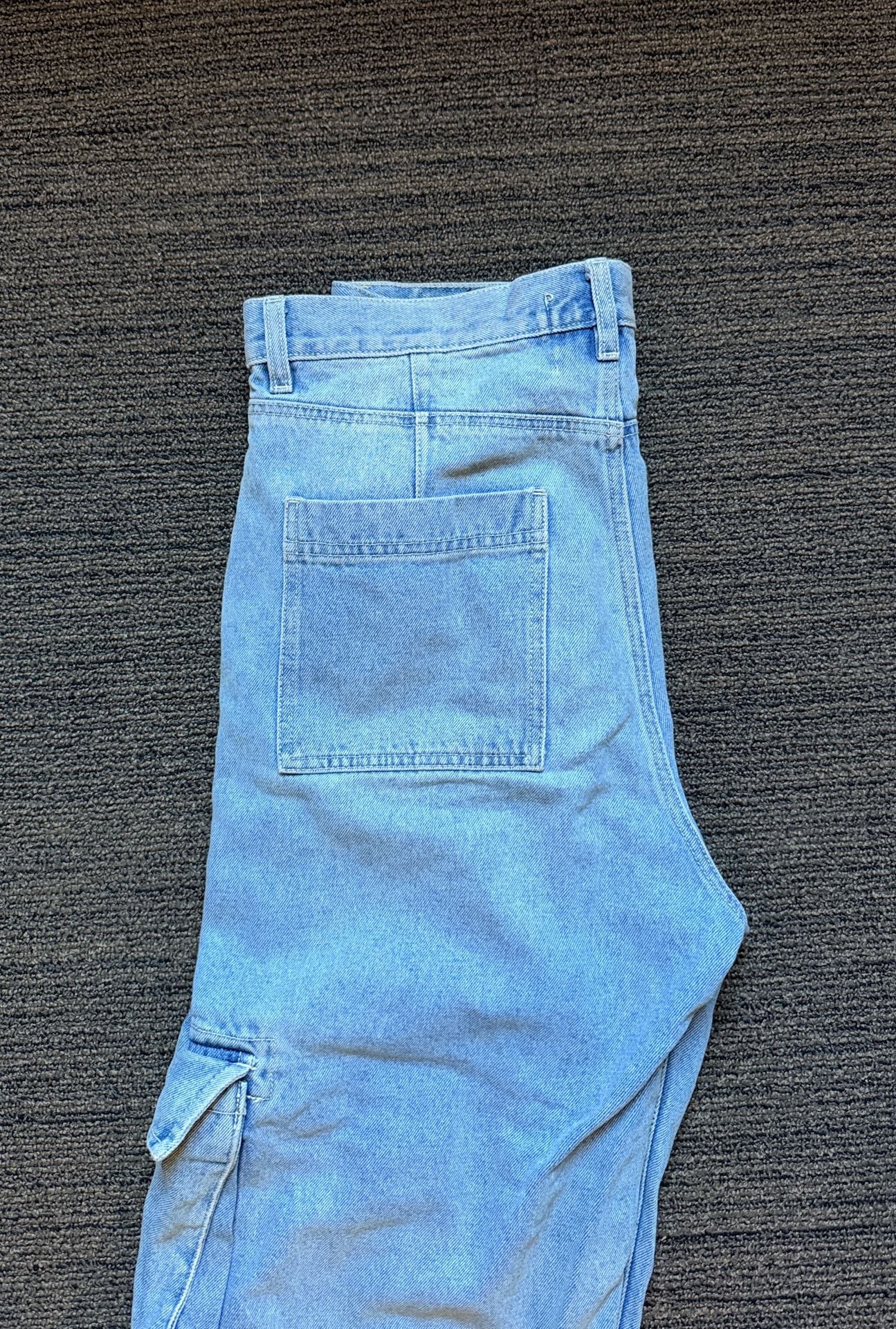 BDG Skate Fit Cargo Jeans Size 32 Light Wash Denim Utility Pants 5