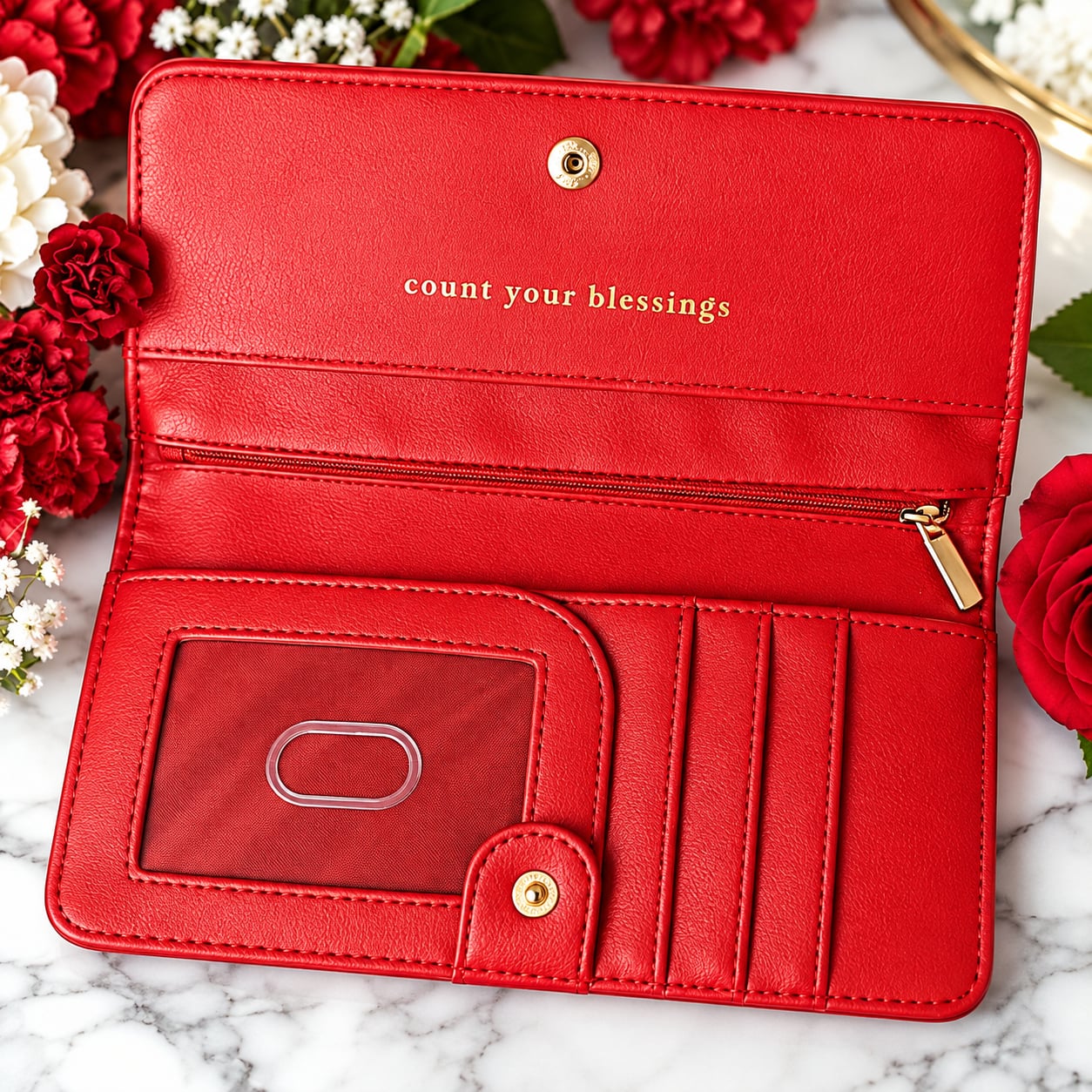 Origami Owl Red Leather Wallet 3