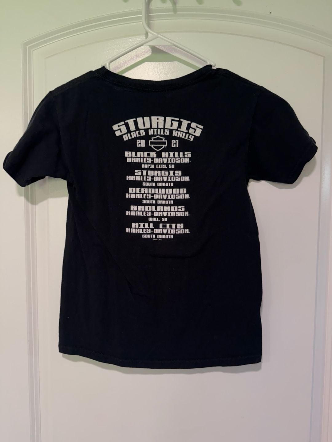 Harley Davidson Sturgis Black Hills Rally 2021 Motorcycle Graphic Tee Youth S 4