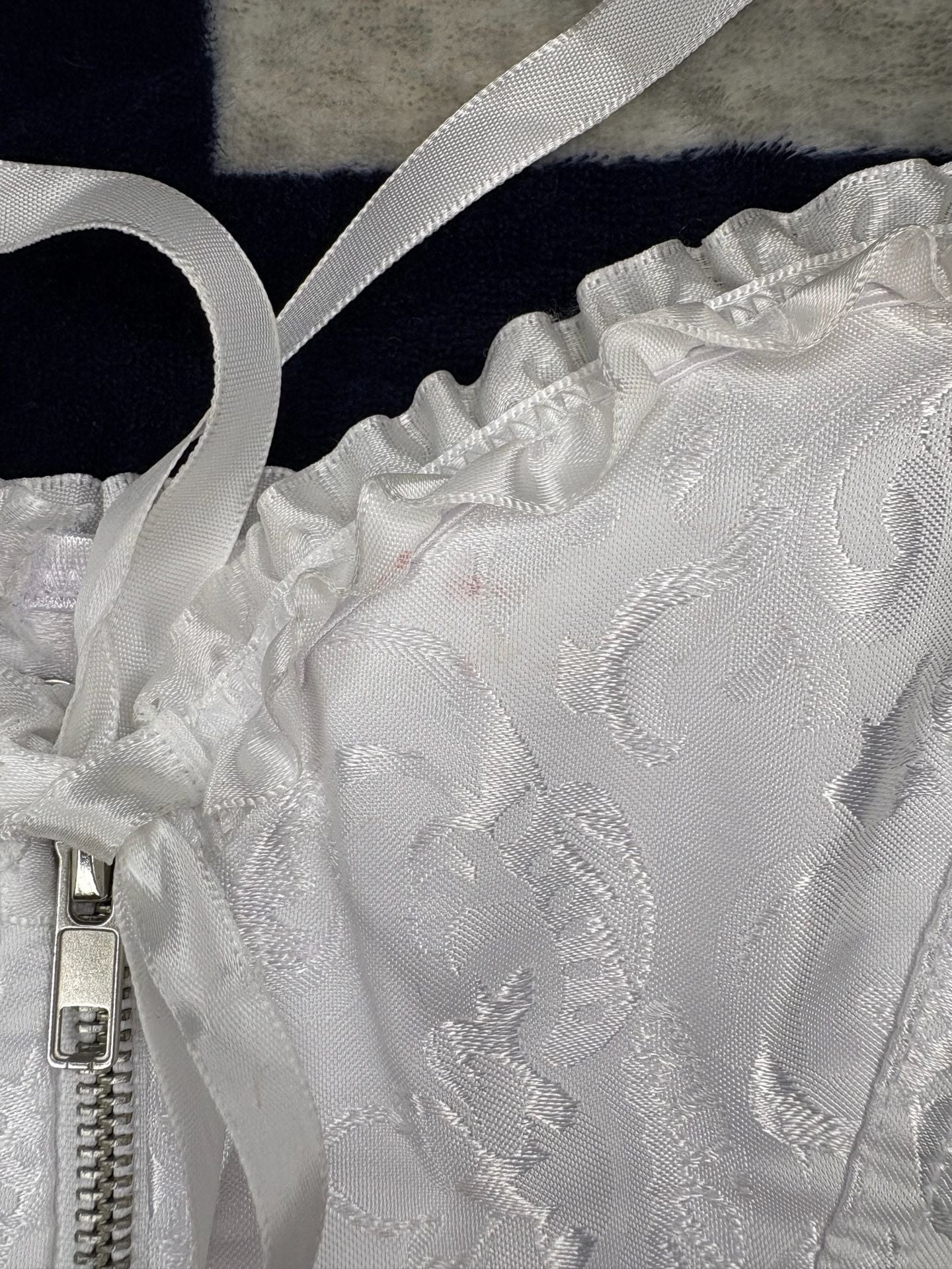 SPIRIT White Brocade Corset Size L 7