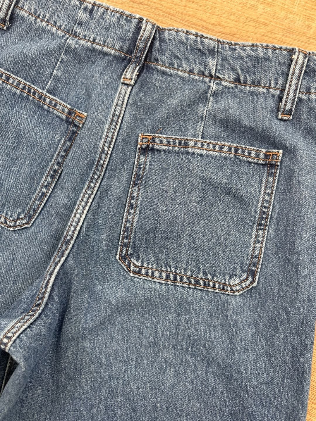 Old Navy High-Rise Baggy Wide Leg Jeans Blue Drapey Denim Size 0 12