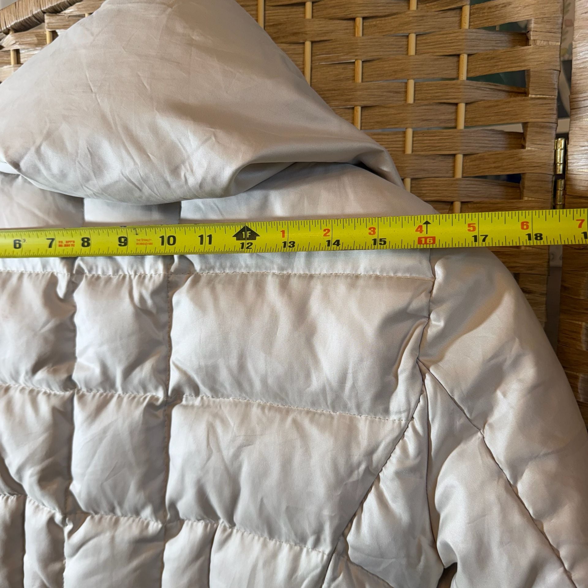 Zara Woman Down Jacket Size S Champagne Puffer Coat 11