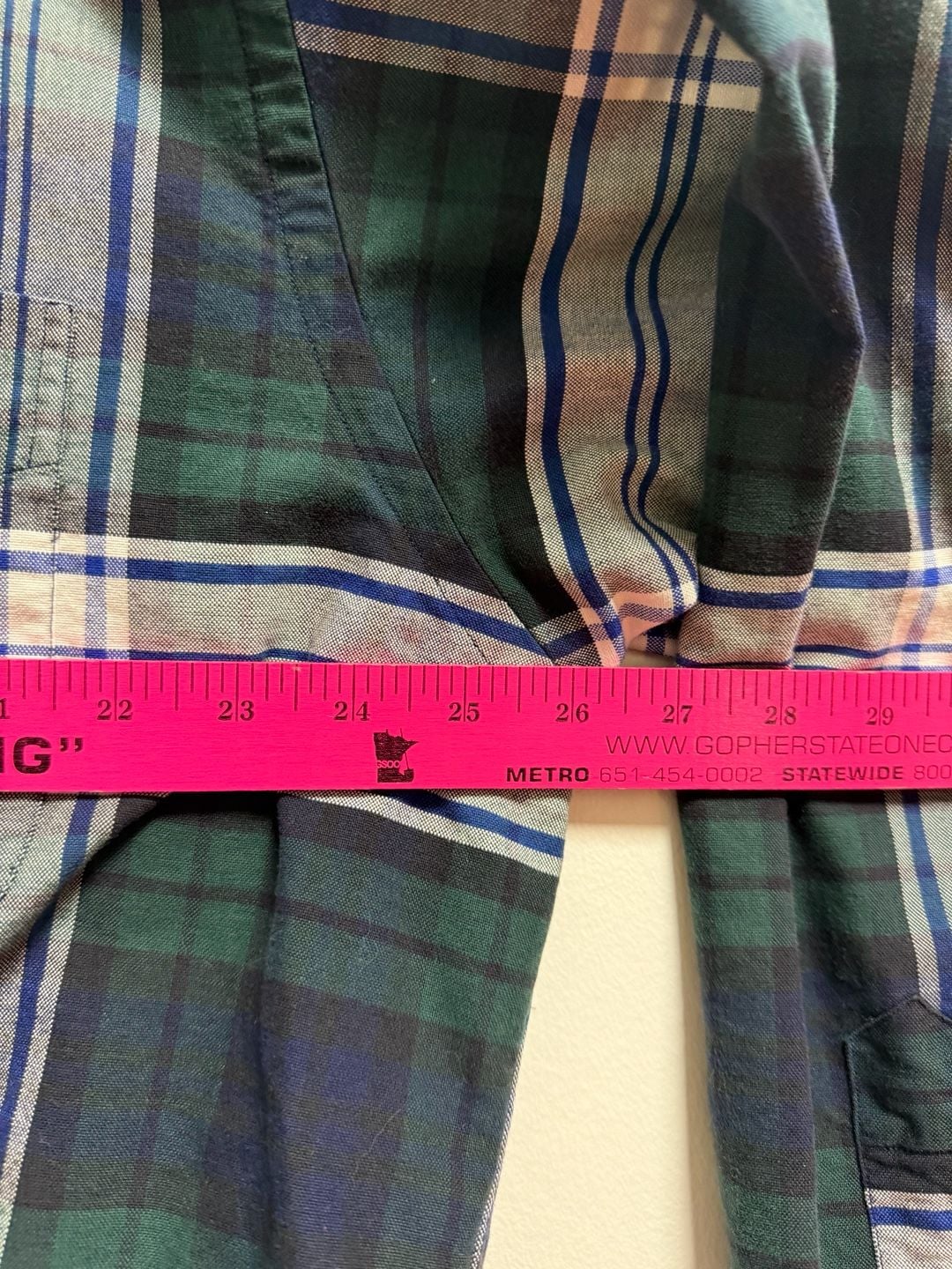Ralph Lauren Plaid Button Down Shirt Size L Green Blue Long Sleeve 5