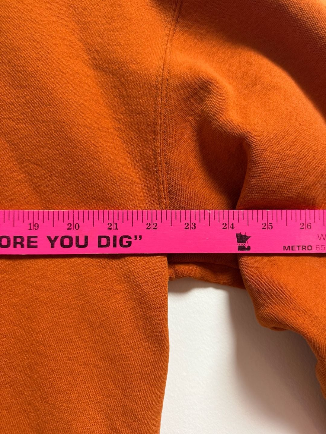 Russell Athletic V-Inset Sweatshirt Size L Rust Orange Fleece 6