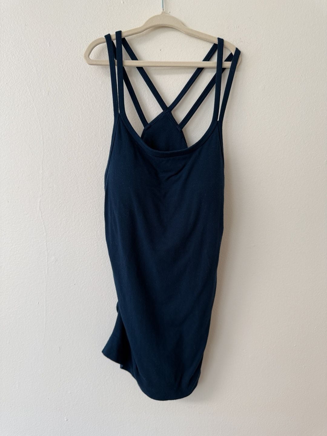 Sweaty Betty Tank Top Size S Navy Blue Caged Straps 1