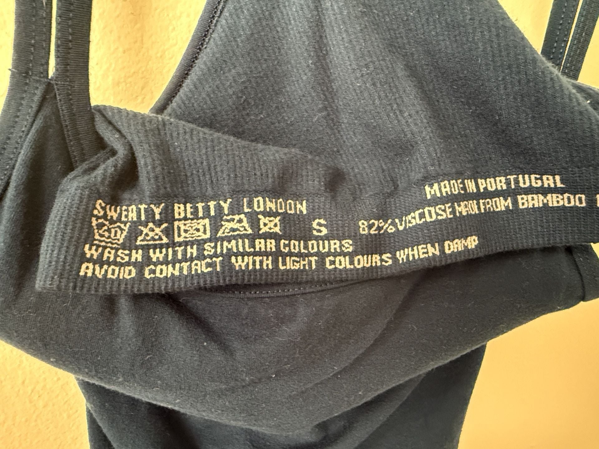 Sweaty Betty Tank Top Size S Navy Blue Caged Straps 3