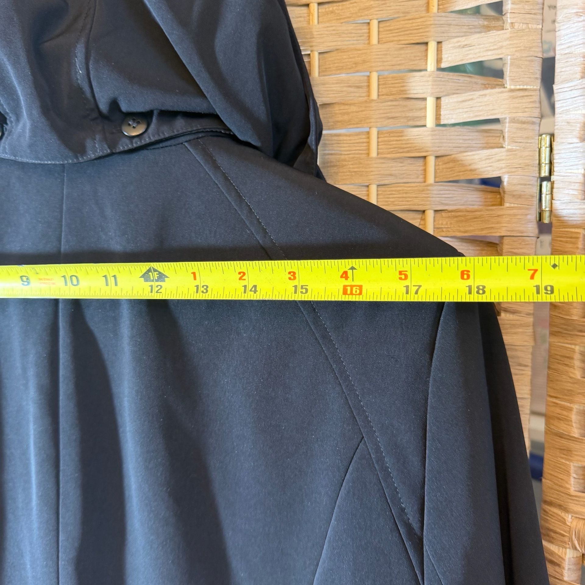 Calvin Klein Raincoat Jacket Size PXL Black Hooded Trench 9