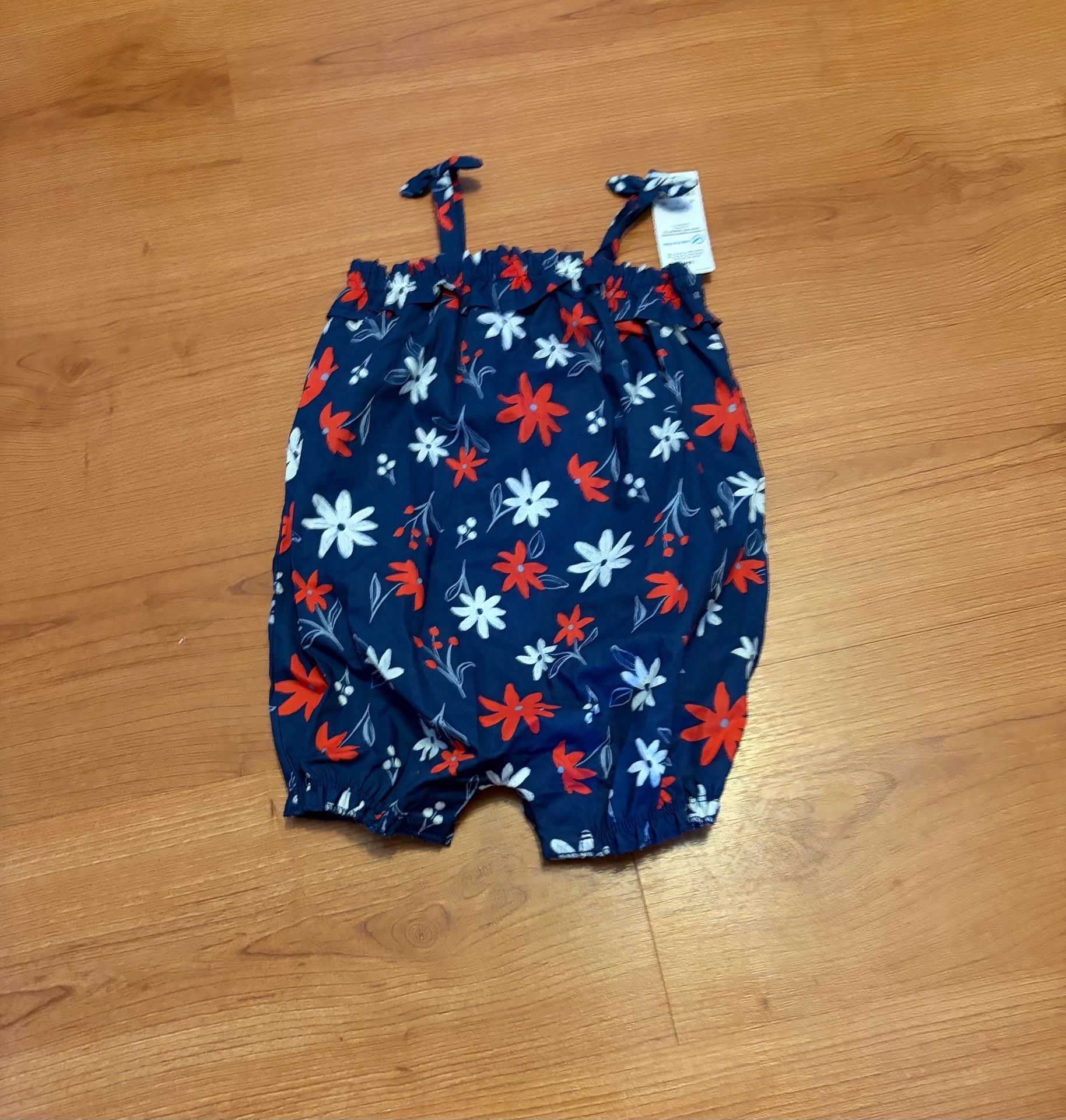 Carter's Just One You Floral Romper Size 18m Blue Red White 2