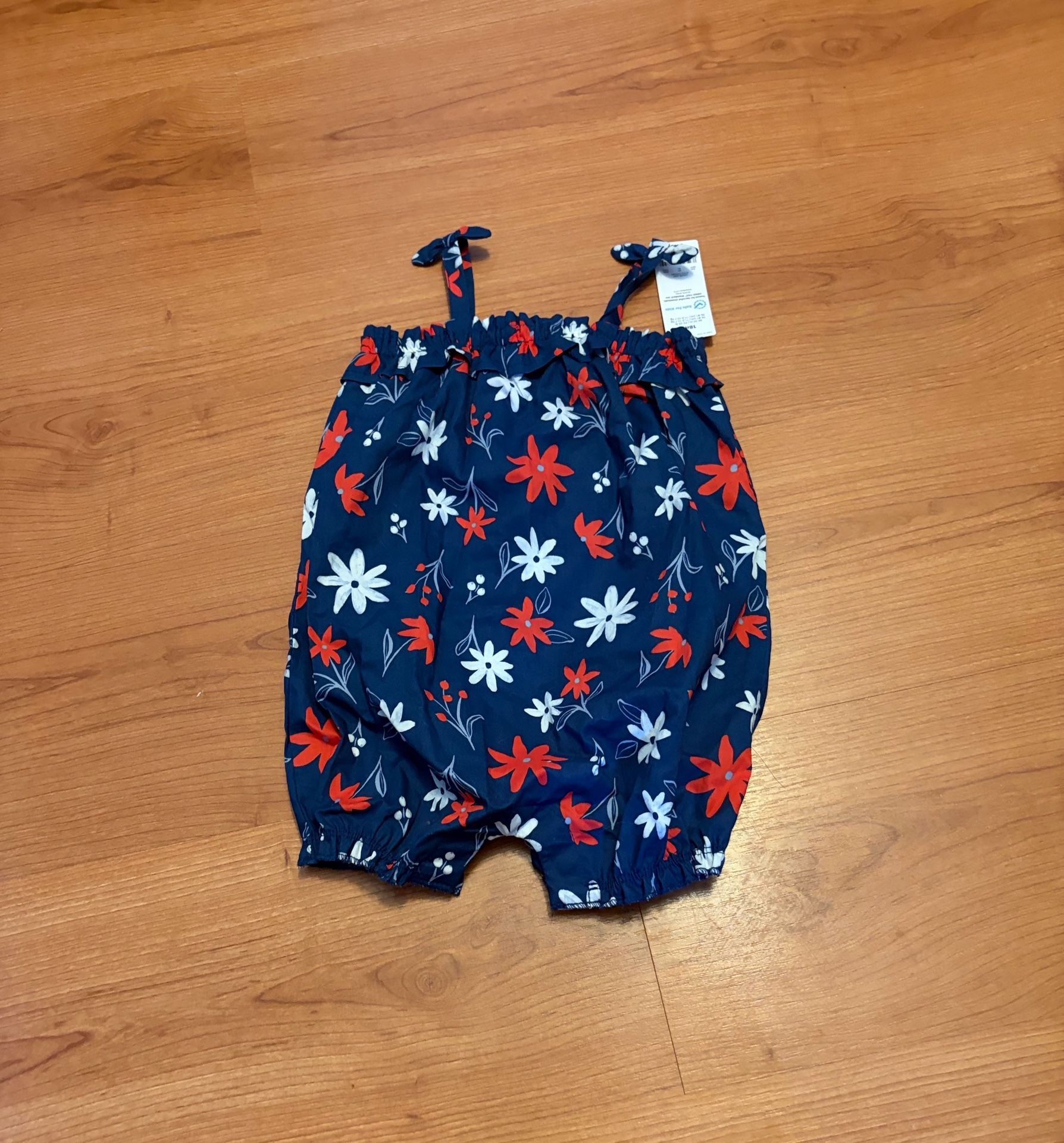 Carter's Just One You Floral Romper Size 18m Blue Red White 3