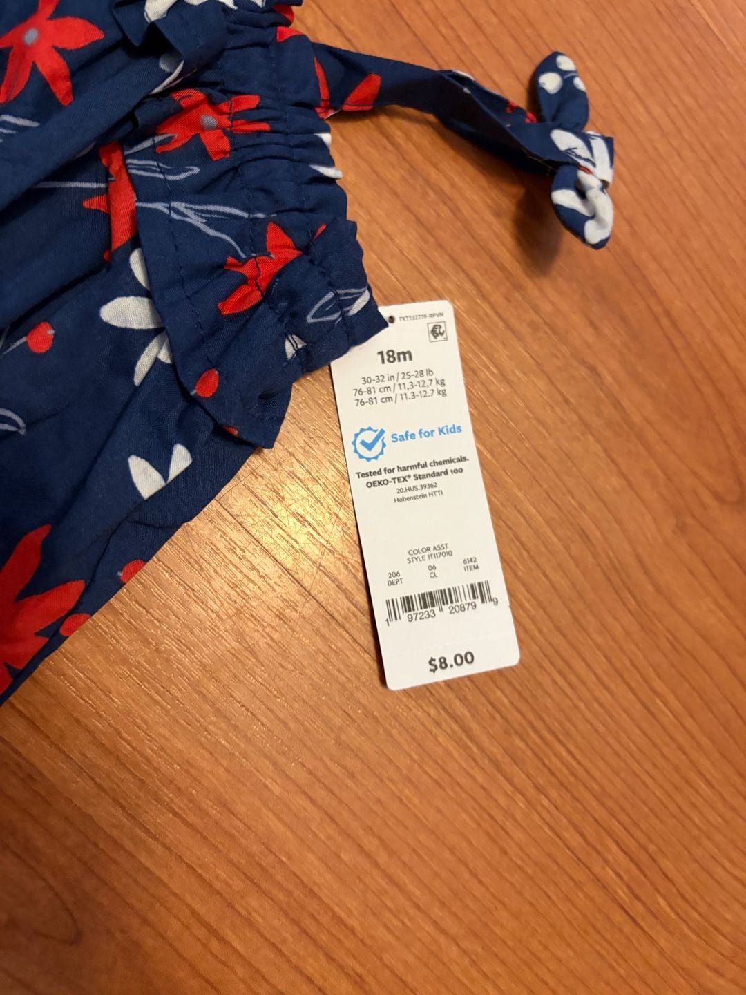 Carter's Just One You Floral Romper Size 18m Blue Red White 5