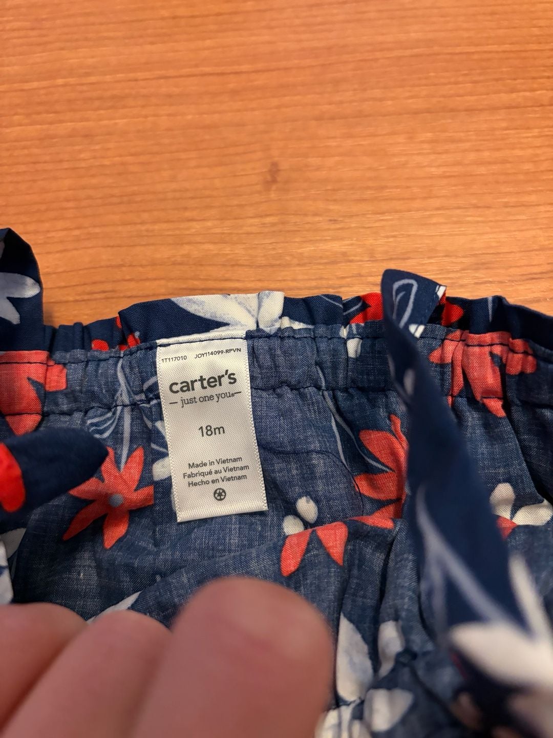 Carter's Just One You Floral Romper Size 18m Blue Red White 6
